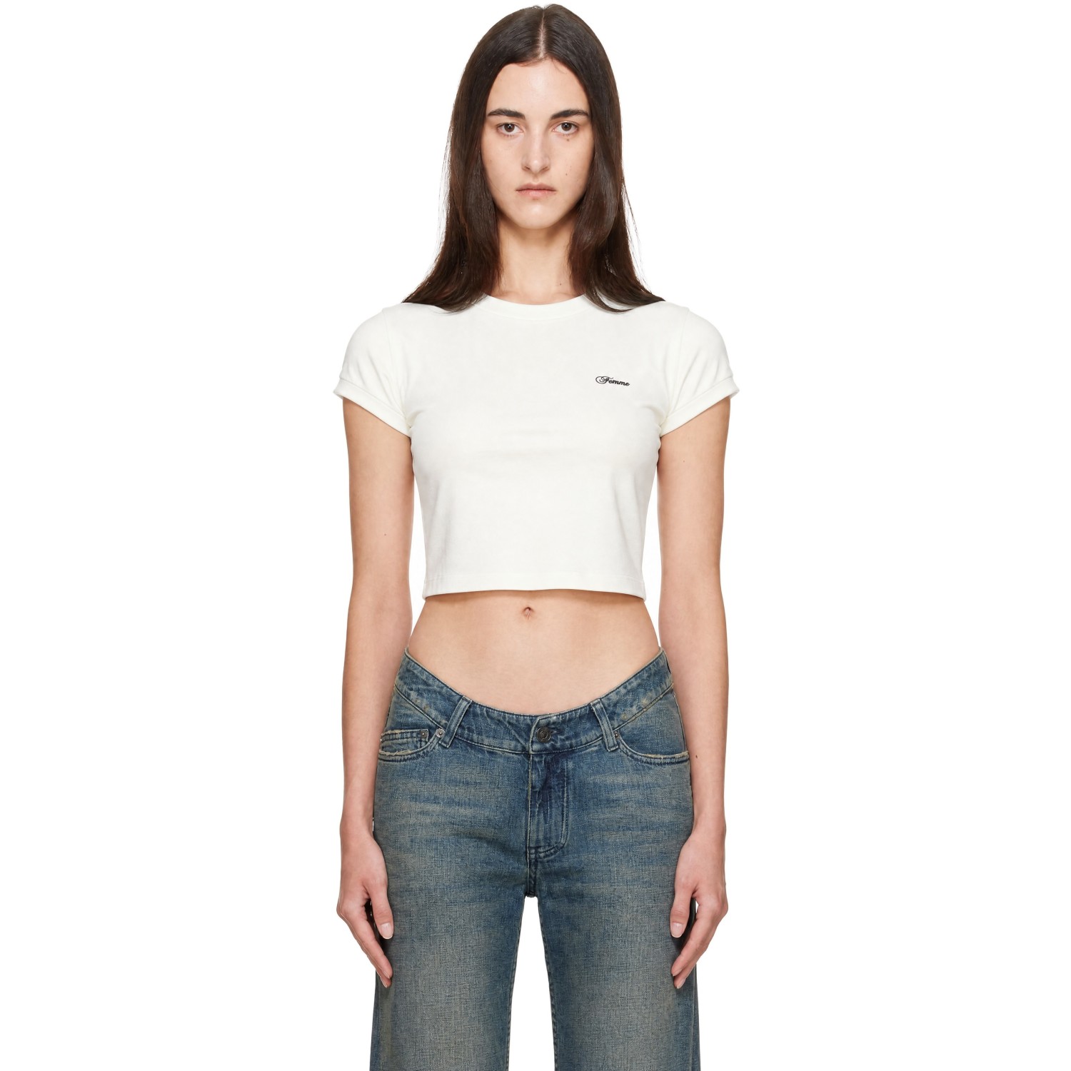 VETEMENTS Off-White 'Femme' Fitted T-shirt
