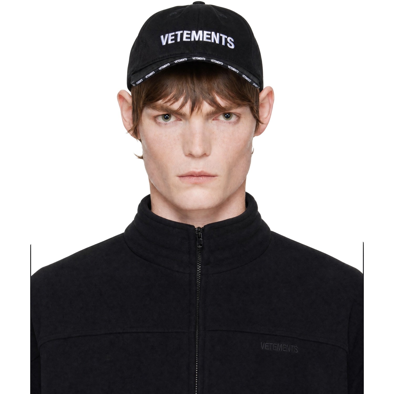 VETEMENTS Black Iconic Logo Cap