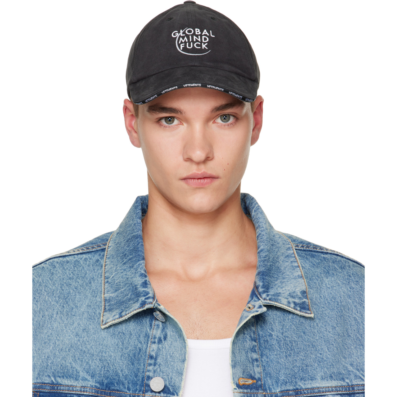 VETEMENTS Black 'Global Mind Fuck' Cap