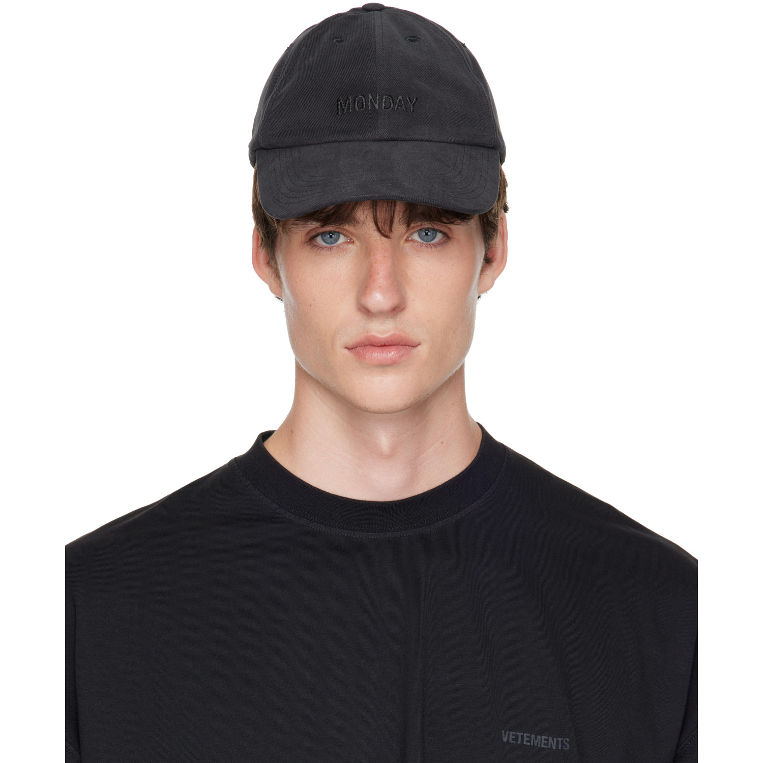 VETEMENTS Black 'Monday' Pristine Cap