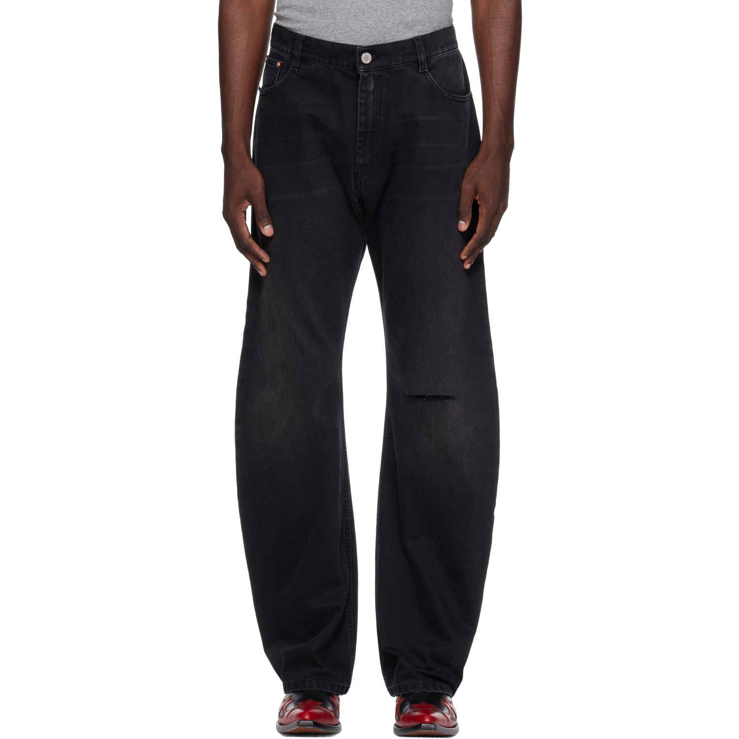 VETEMENTS Black O-Leg Jeans