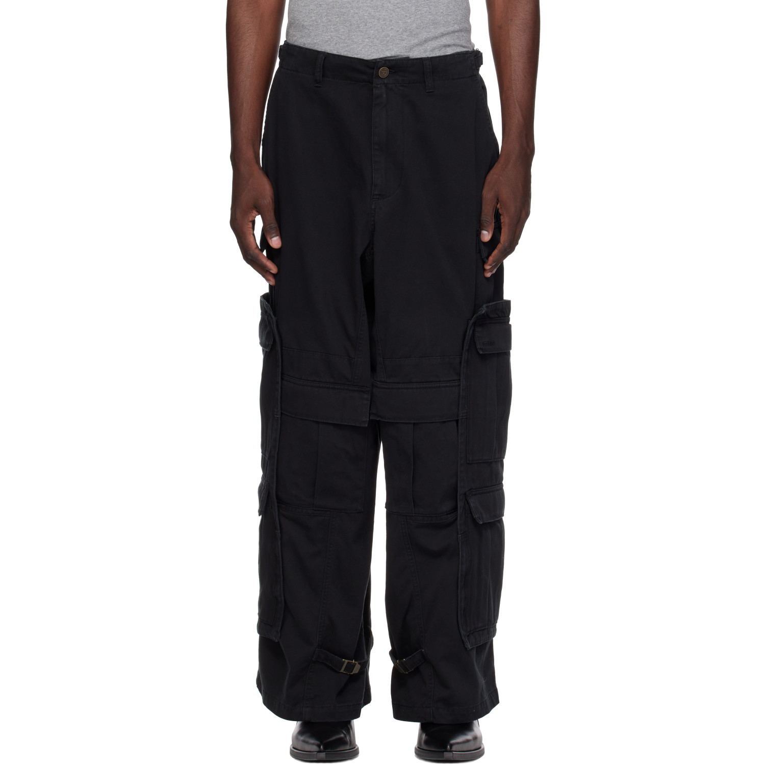 VETEMENTS Black Merged Cargo Pants