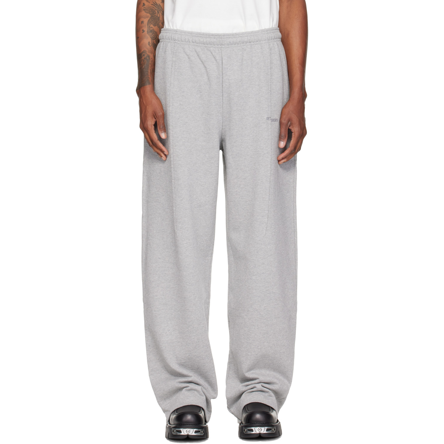 VETEMENTS Gray Pinched Cut Up Sweatpants