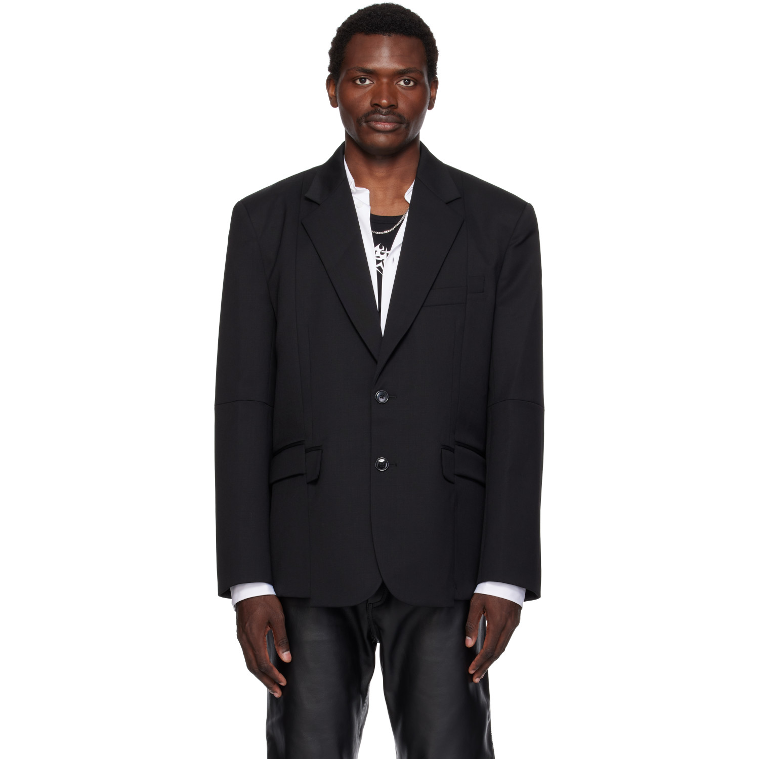 VETEMENTS Gray Cut-Up Tailored Blazer