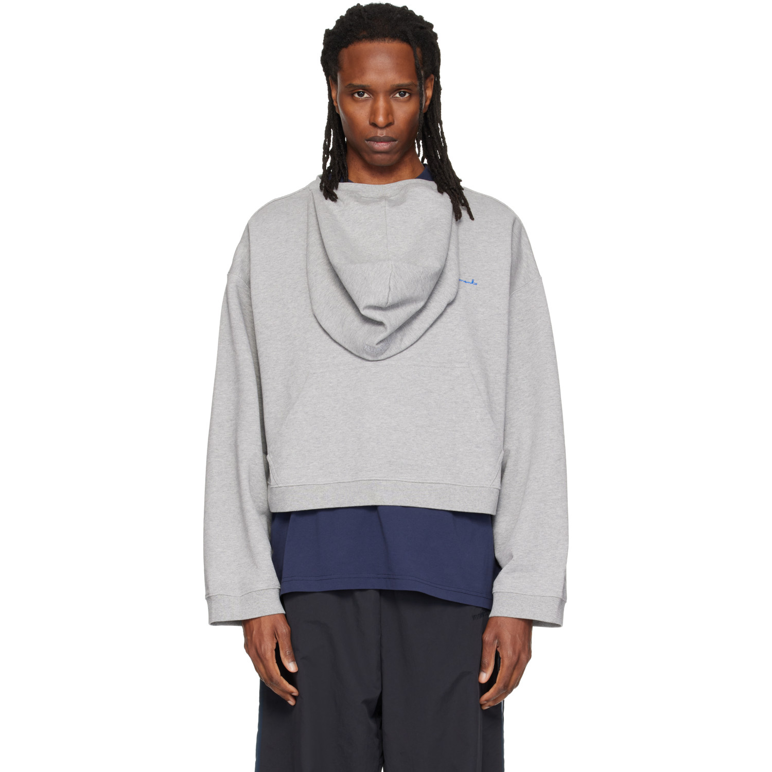 VETEMENTS Gray Athletic Logo Hoodie