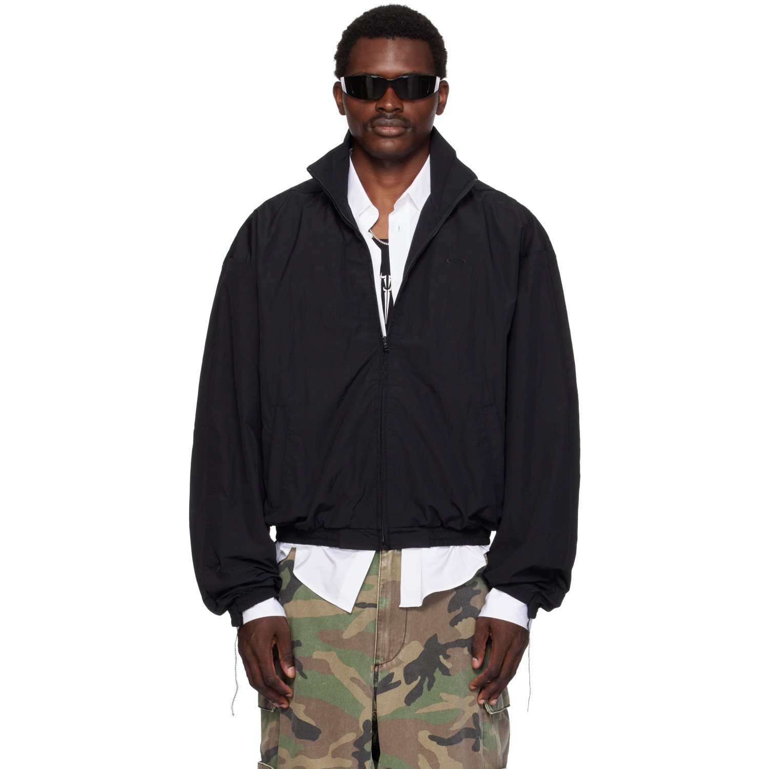 VETEMENTS Black Cut-Up Track Jacket