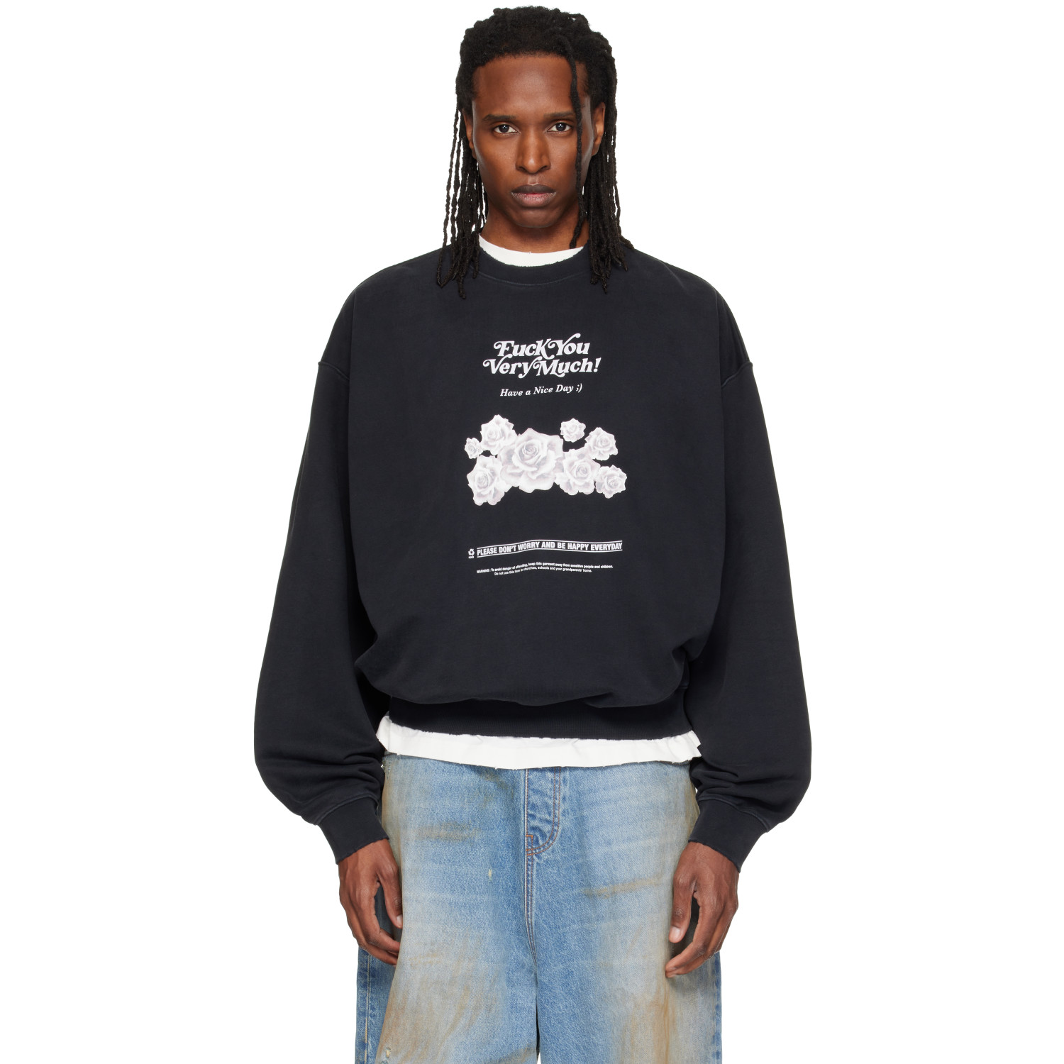 VETEMENTS Black 'Fuck You Very Much' Sweatshirt