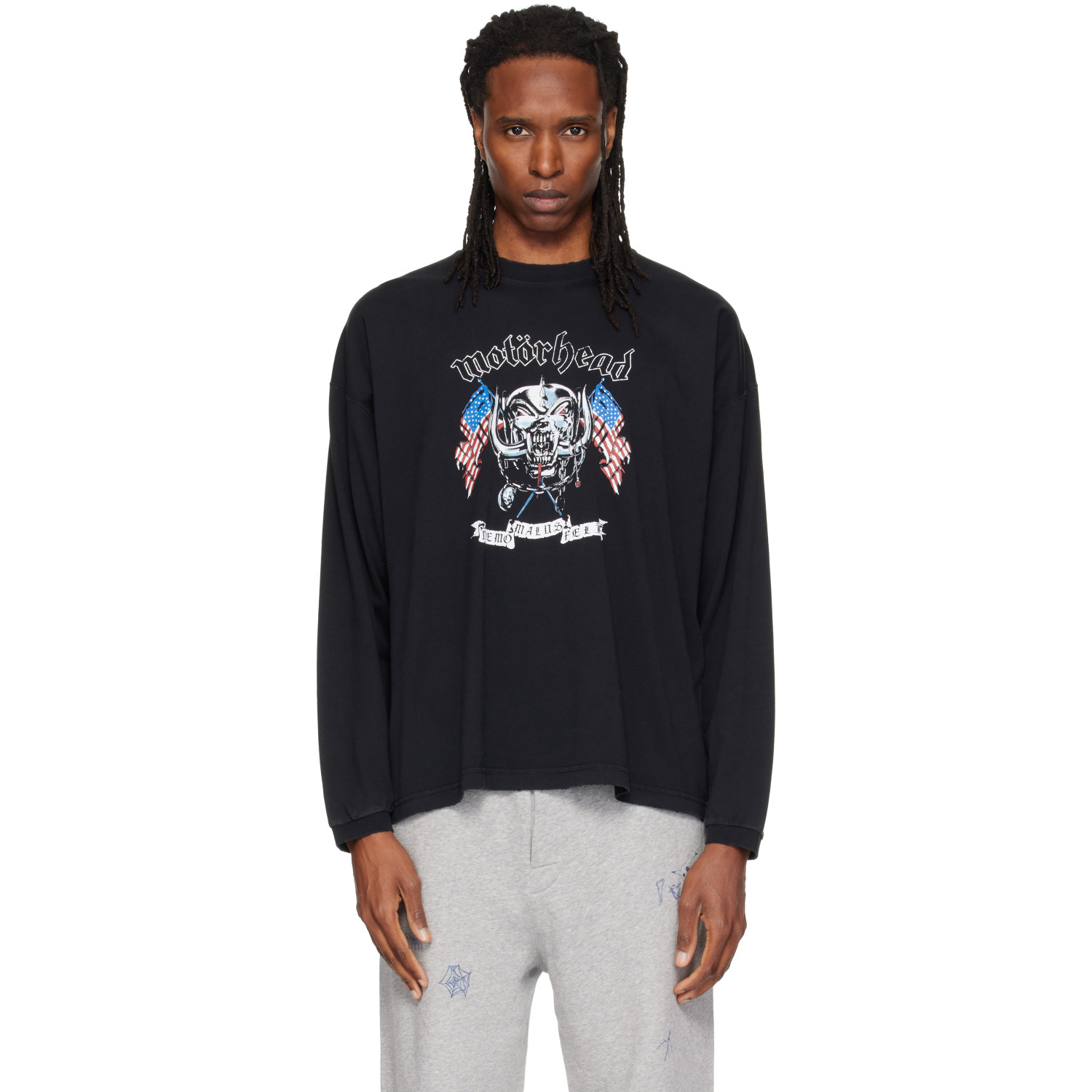 VETEMENTS Black Motörhead Edition Flag Longsleeve T-shirt