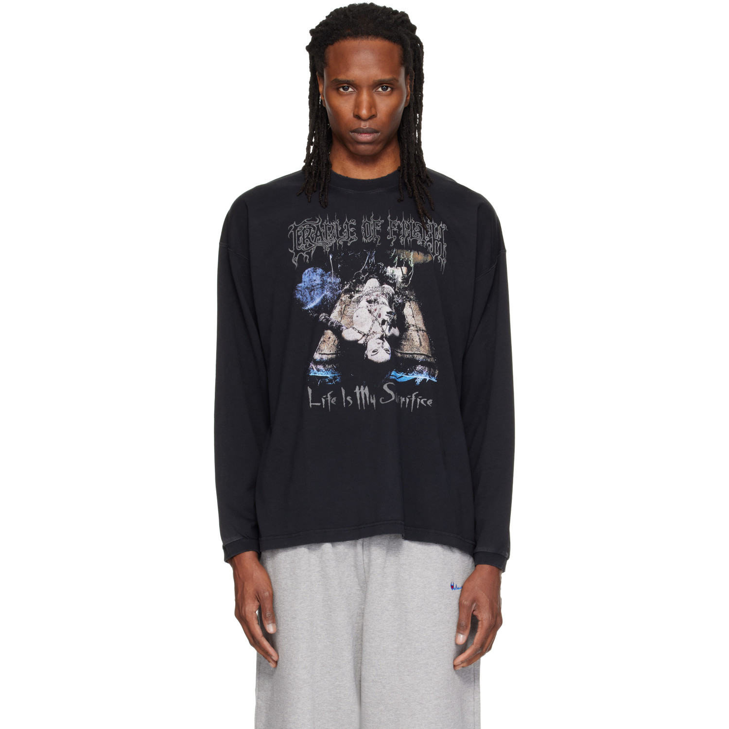 VETEMENTS Black Cradle of Filth Edition Sacrifice Longsleeve T-shirt
