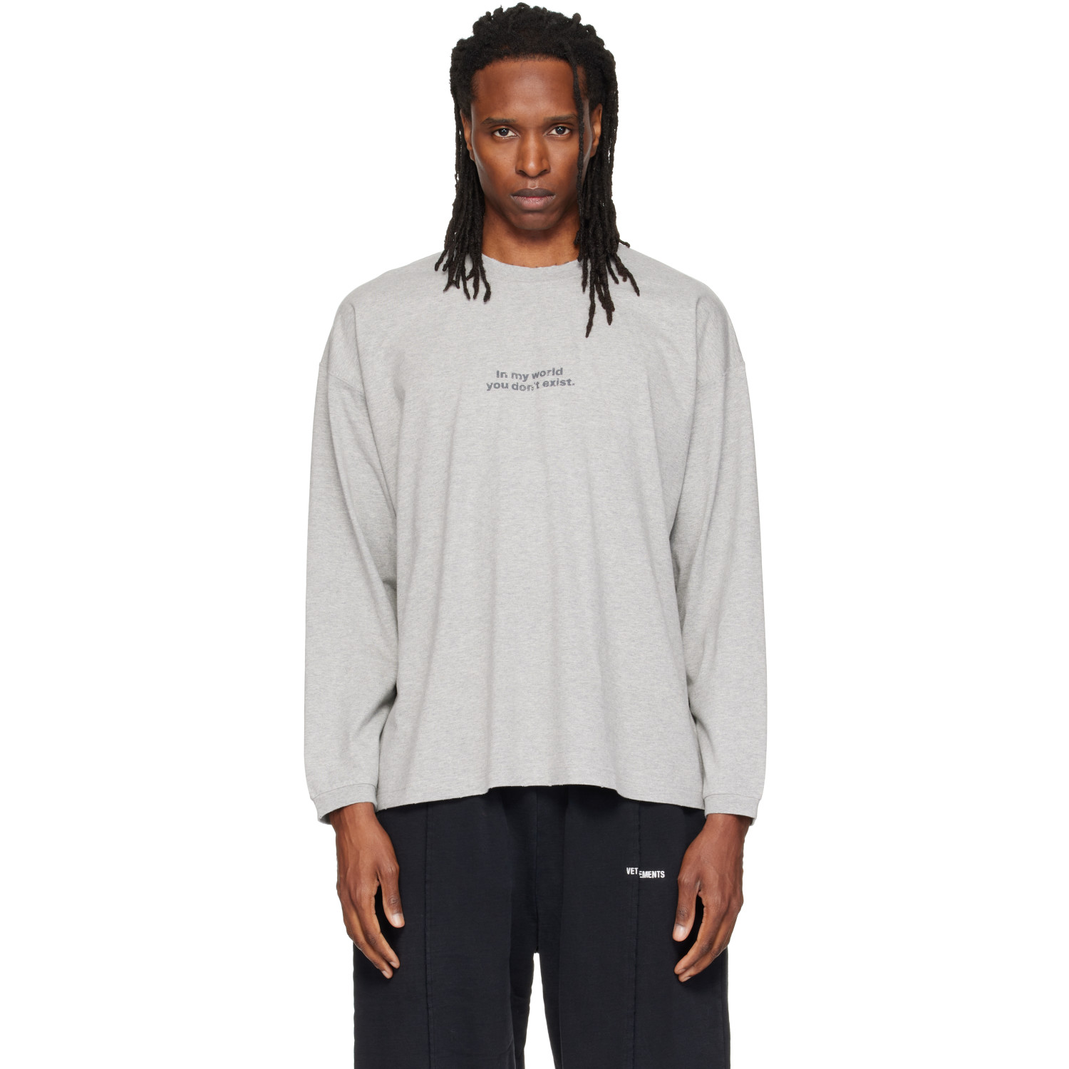 VETEMENTS Black 'In My World' Longsleeve T-shirt