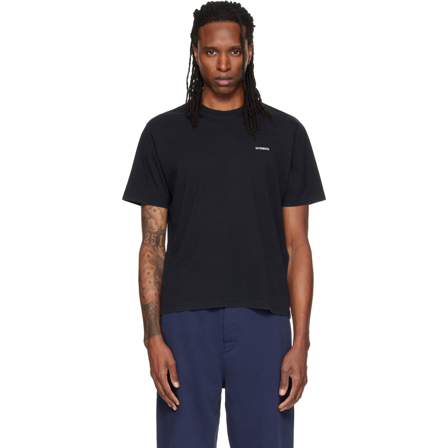 VETEMENTS Black Classic Logo T-shirt