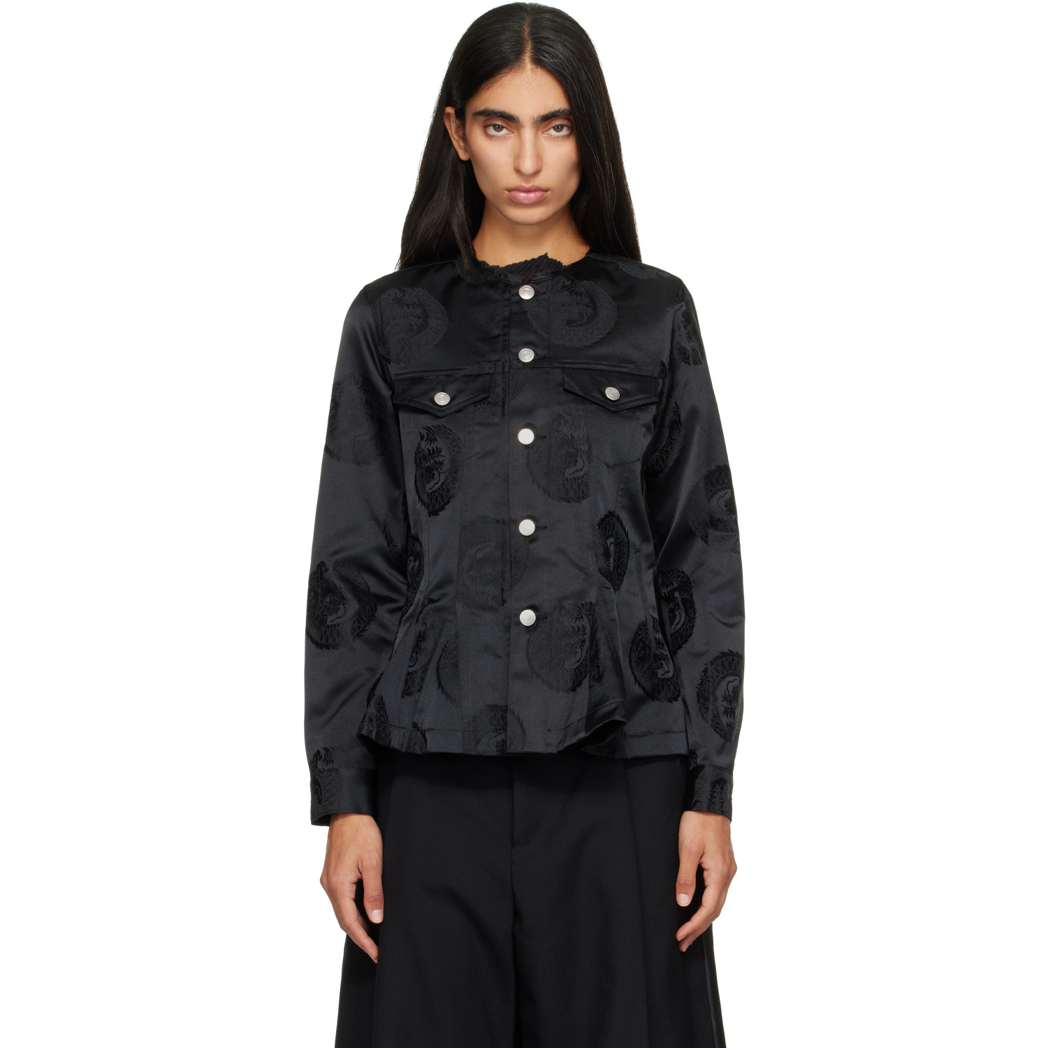 Comme des Garçons Comme des Garçons Black Jacquard Jacket