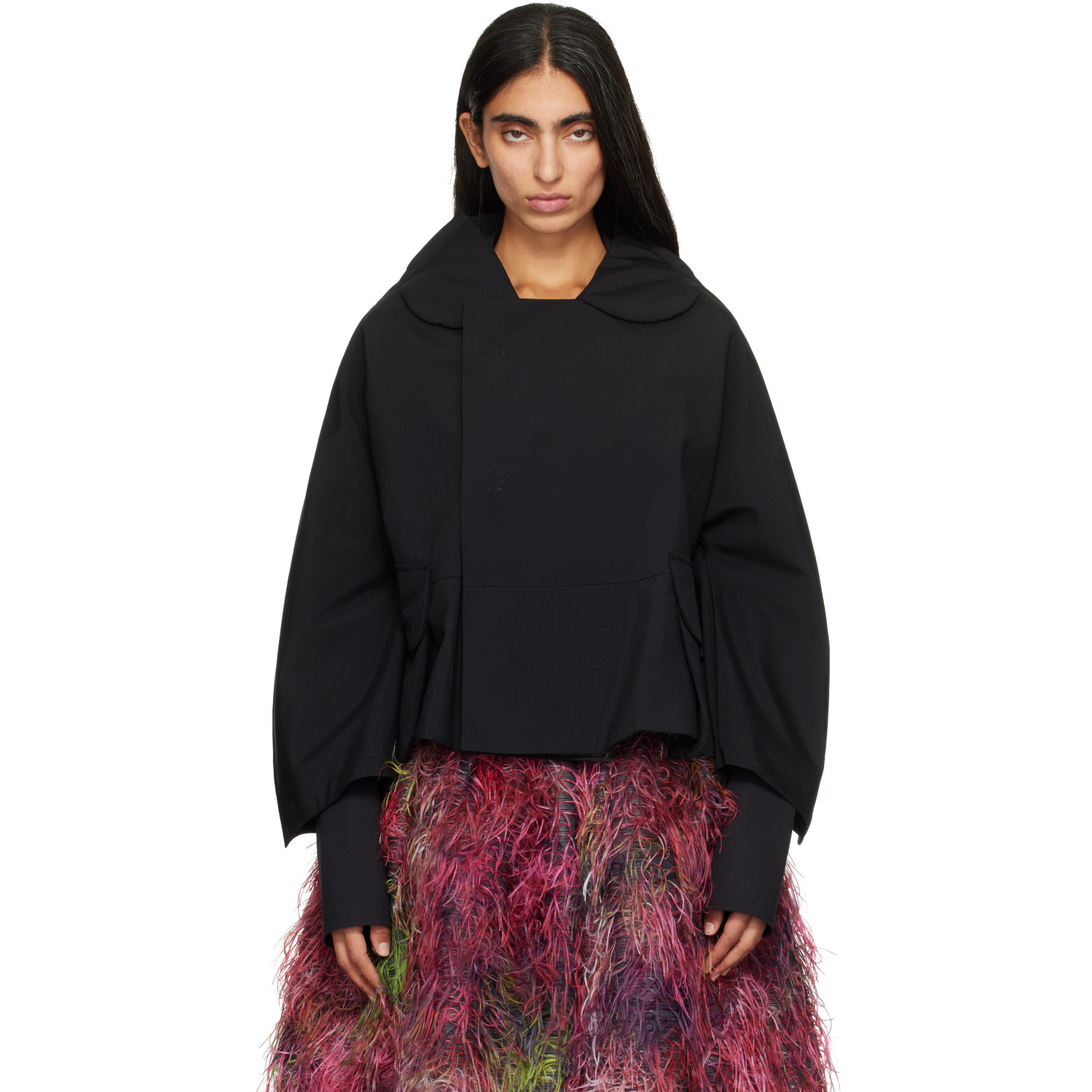 Comme des Garçons Comme des Garçons Black Wool Tropical Jacket