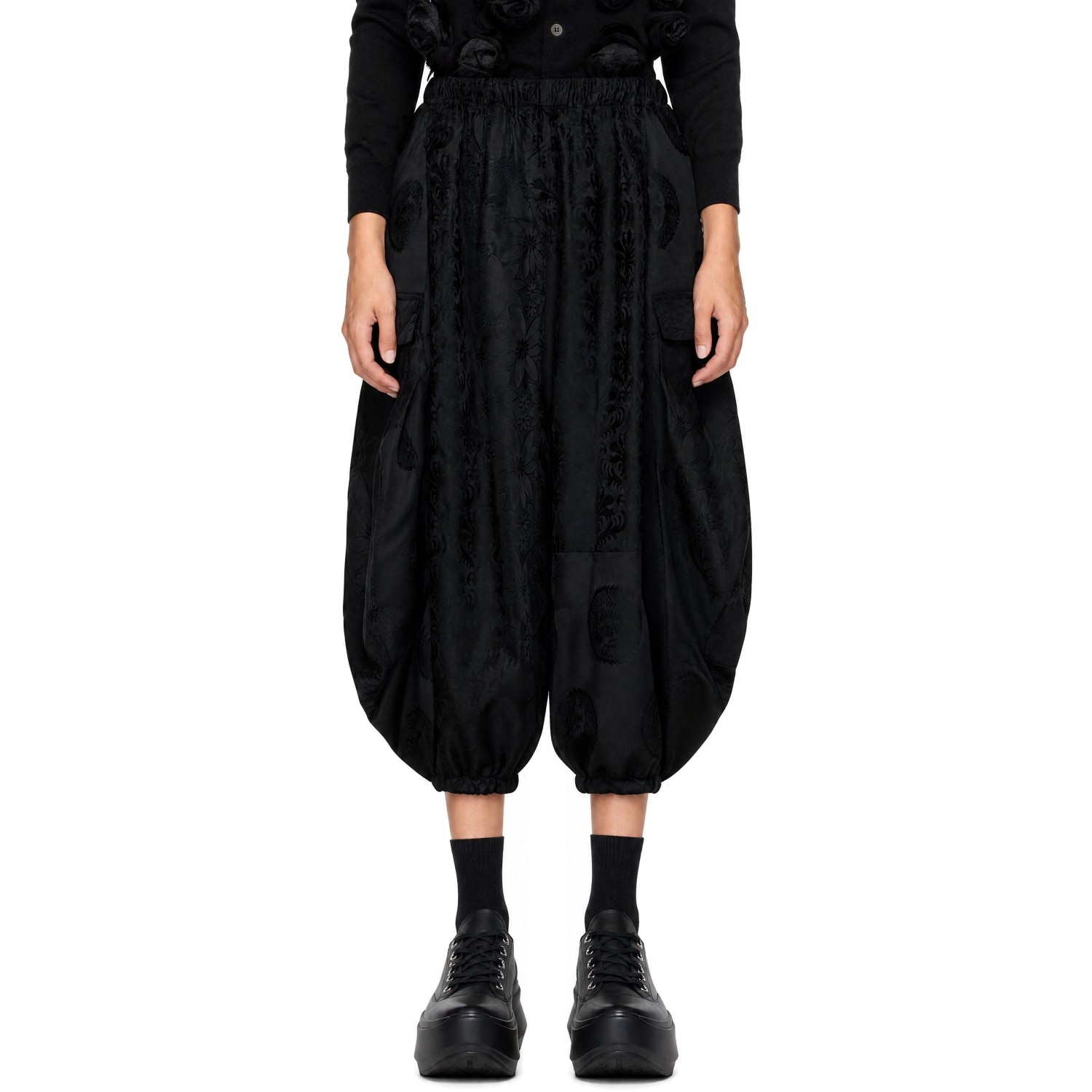Comme des Garçons Comme des Garçons Black Jacquard Trousers