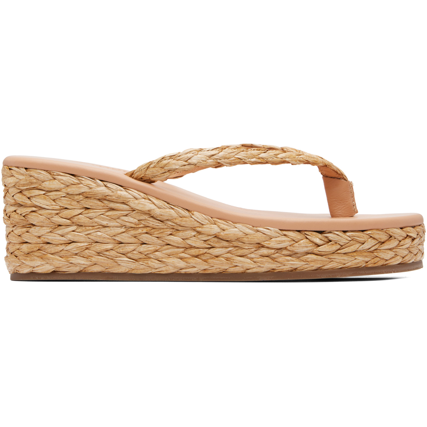 Ancient Greek Sandals Beige Etheria Low Wedge Heeled Sandals
