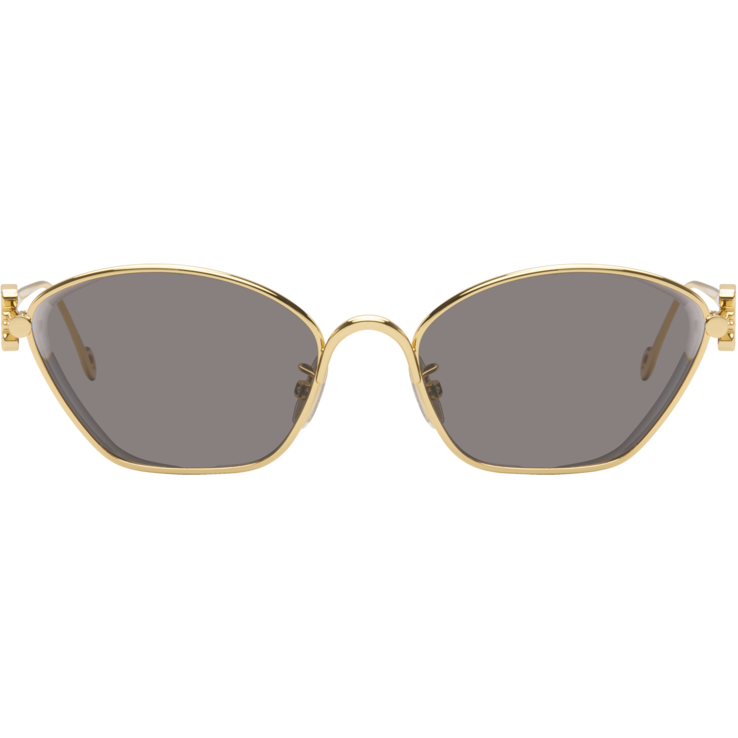 LOEWE Gold Anagram Hexagonal Sunglasses