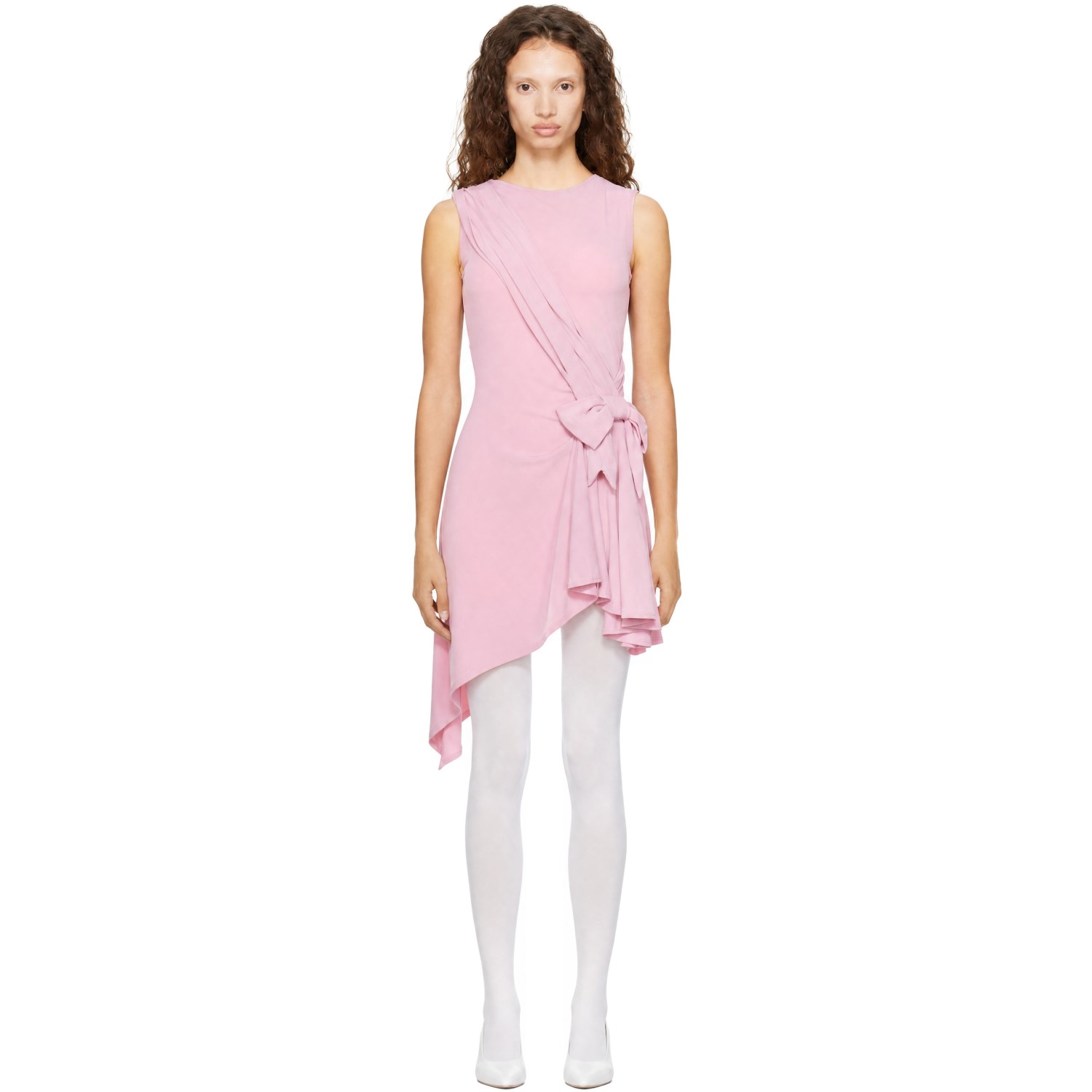 Sandy Liang Pink Cello Minidress