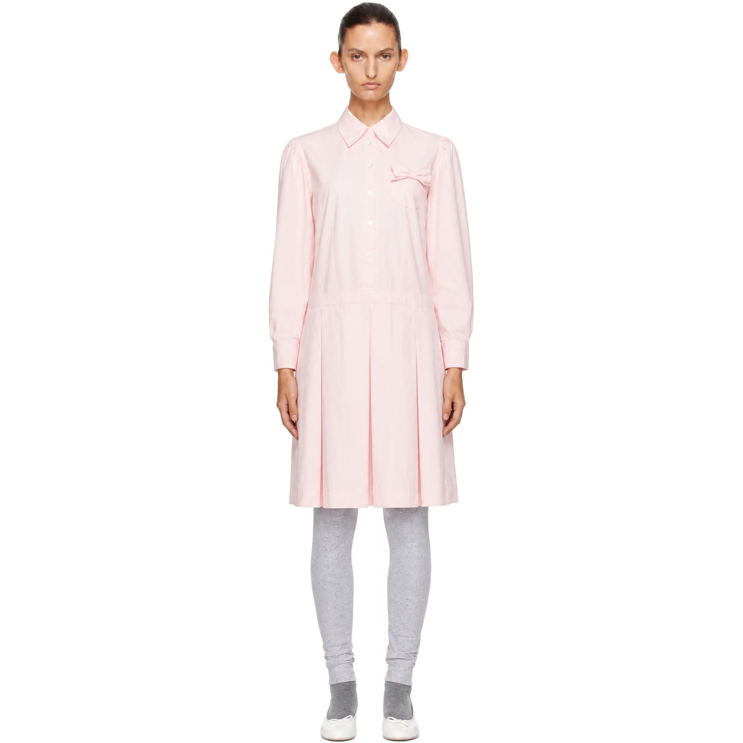 Sandy Liang Pink Murray Midi Dress