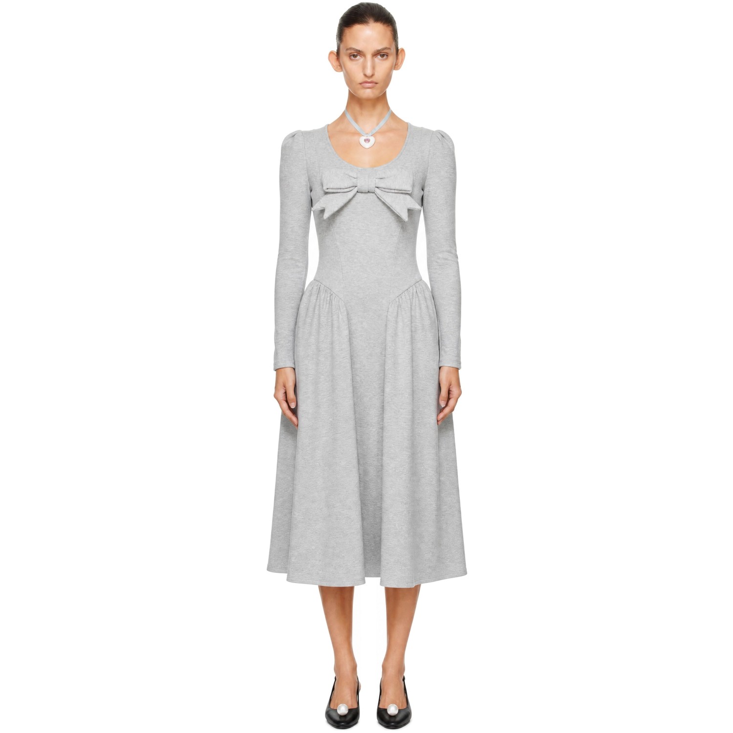 Sandy Liang Gray Brussels Maxi Dress