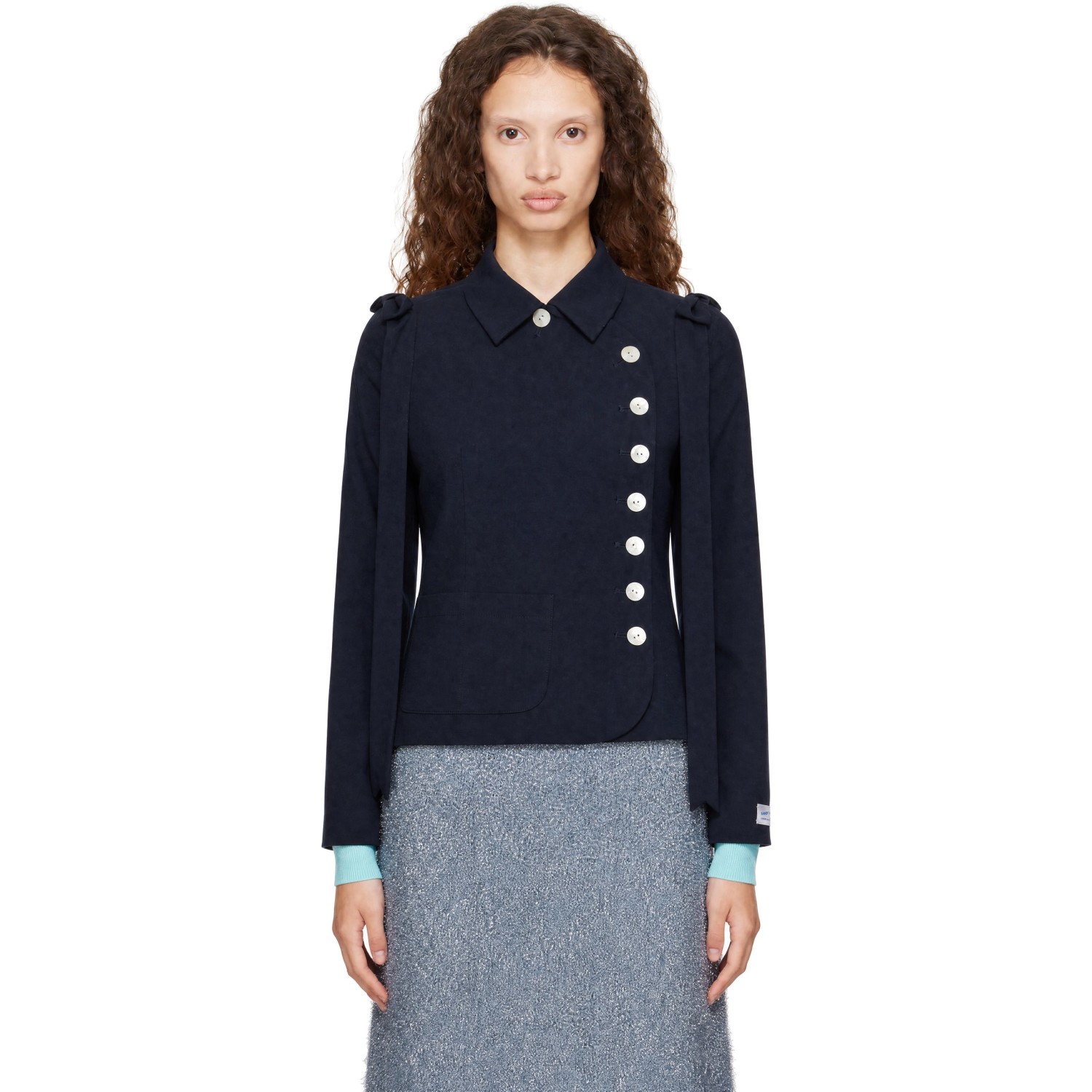 Sandy Liang Navy Pier Blazer
