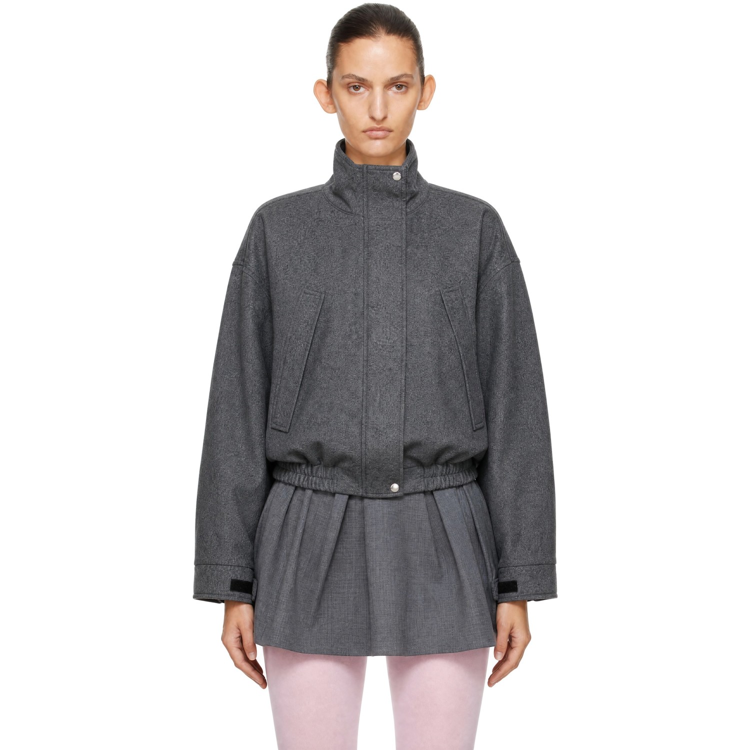 Sandy Liang Gray Papas Jacket