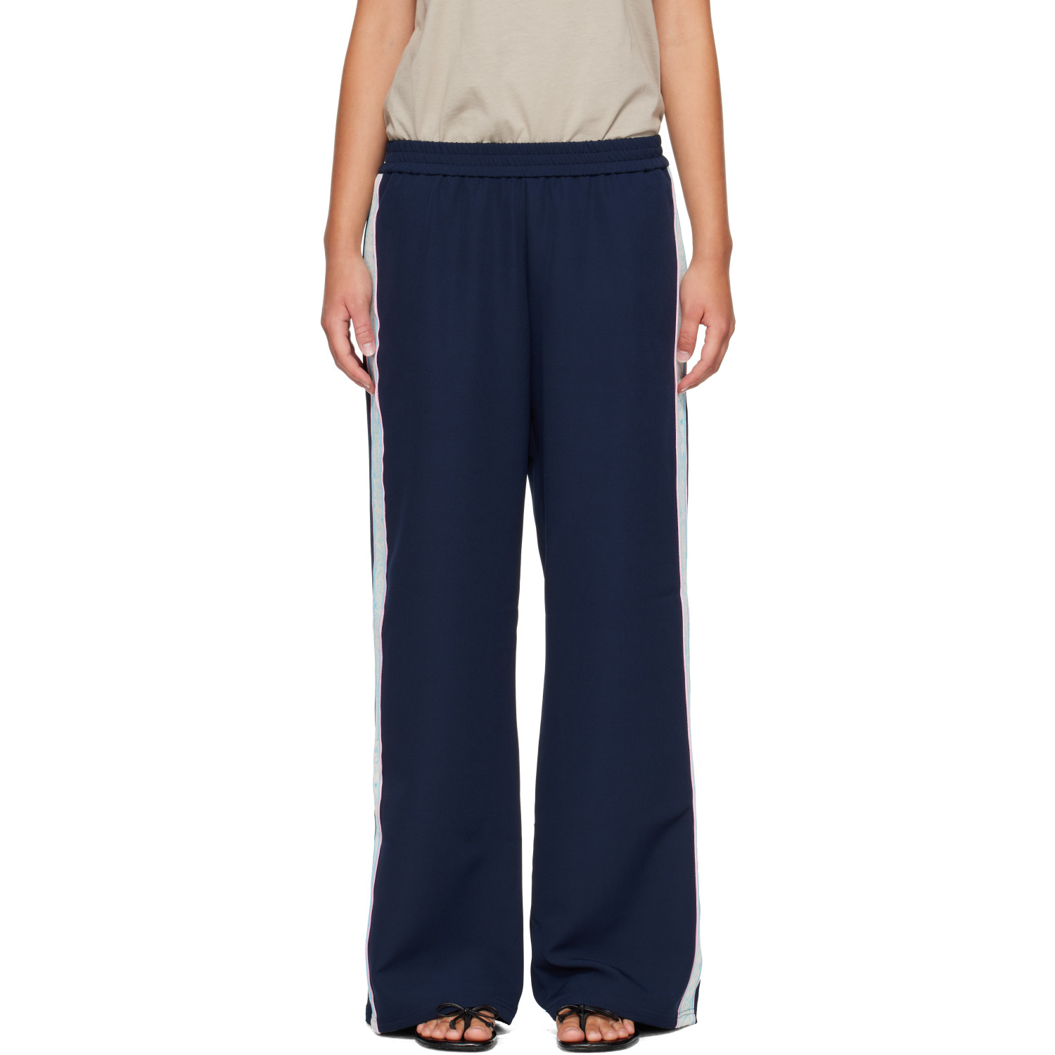 Sandy Liang Navy Broome Lounge Pants