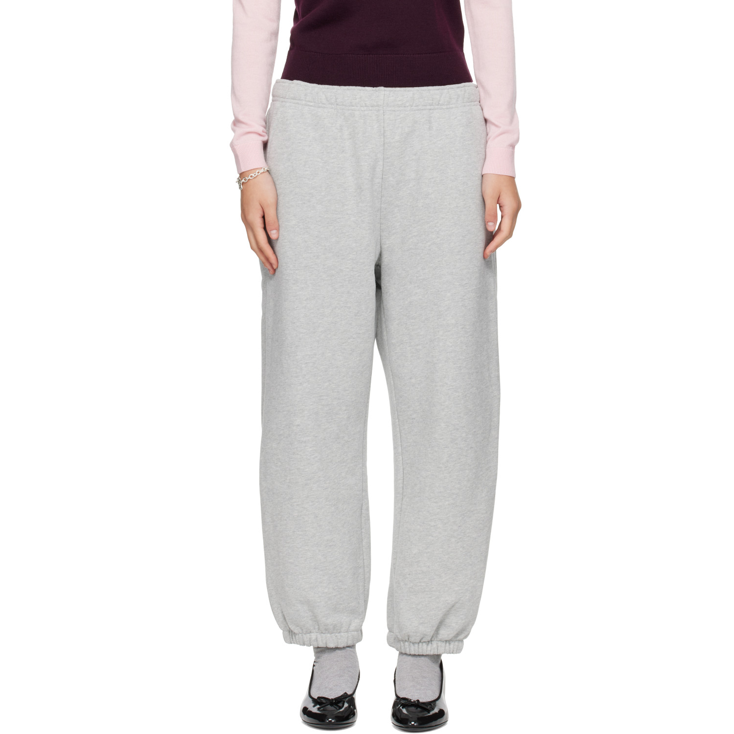 Sandy Liang Gray Dimple Sweatpants