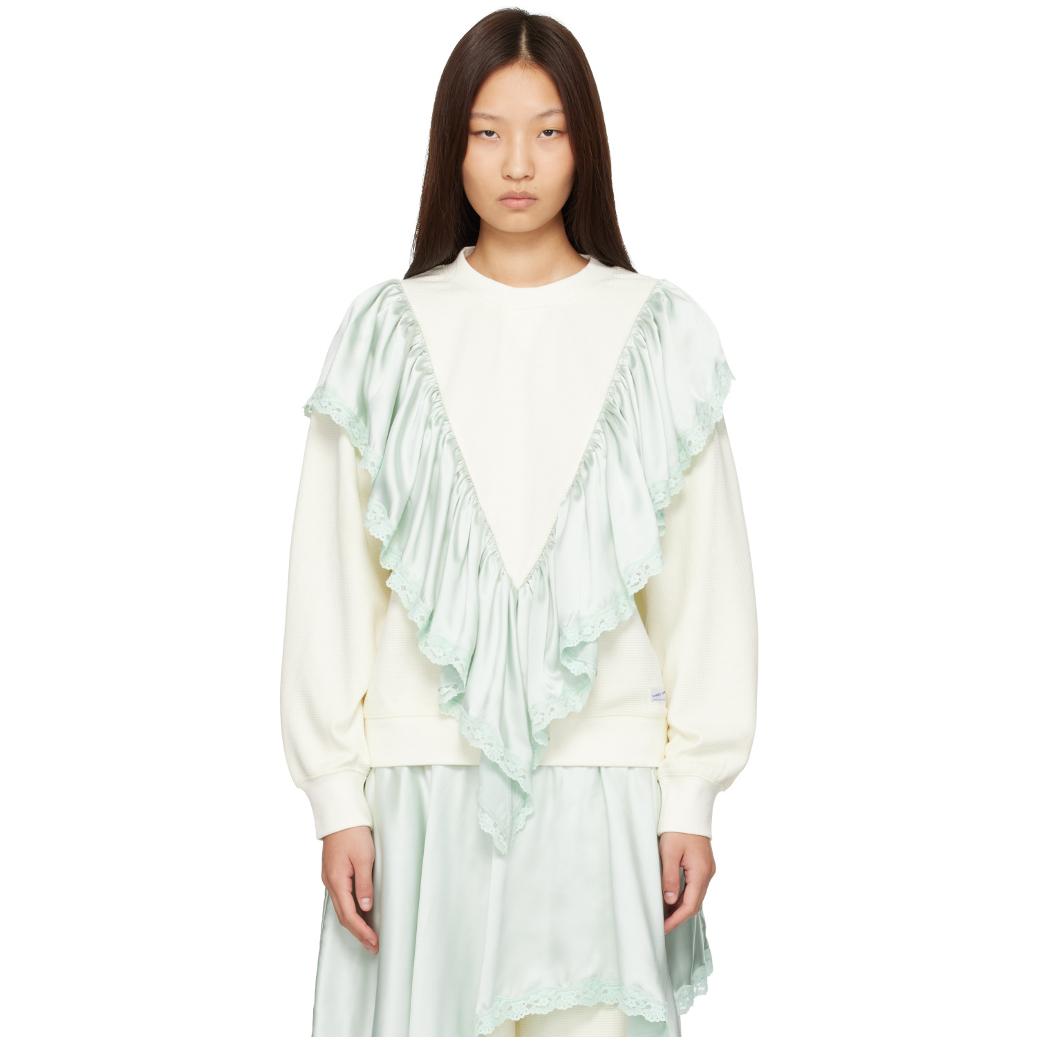 Sandy Liang Off-White Tumble Sweatshirt