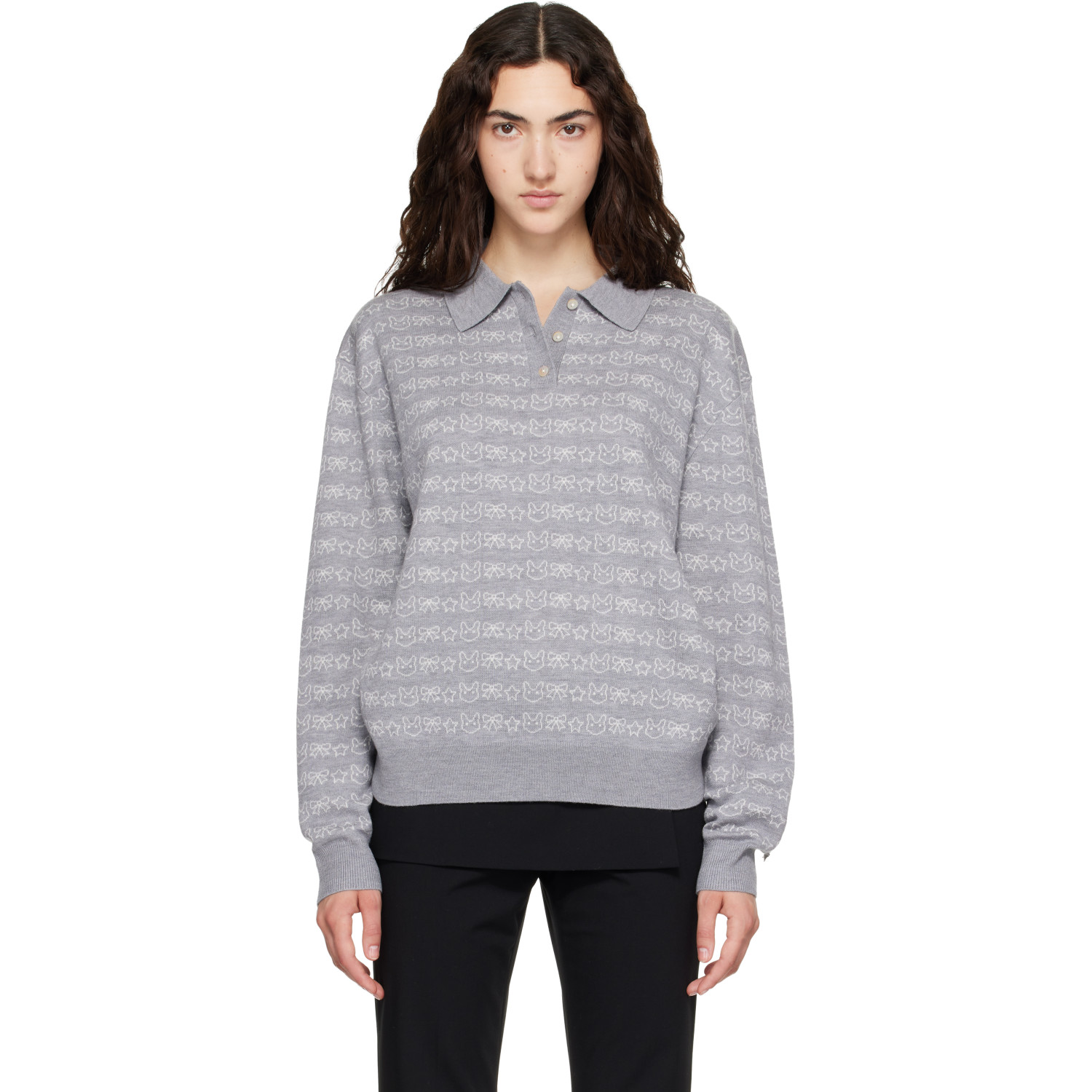 Sandy Liang Gray Woods Polo