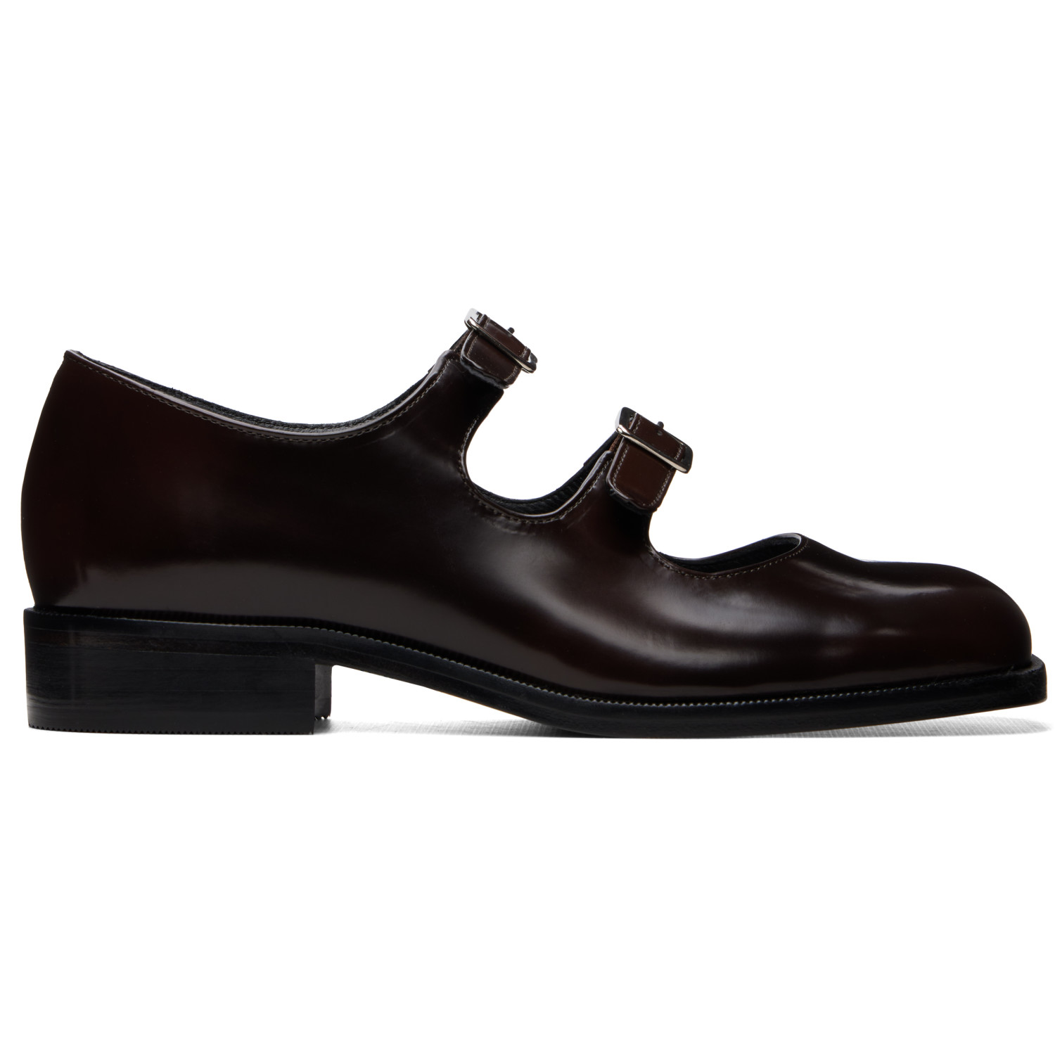 Sandy Liang Brown Mary Jane Double Strap Welt Heels