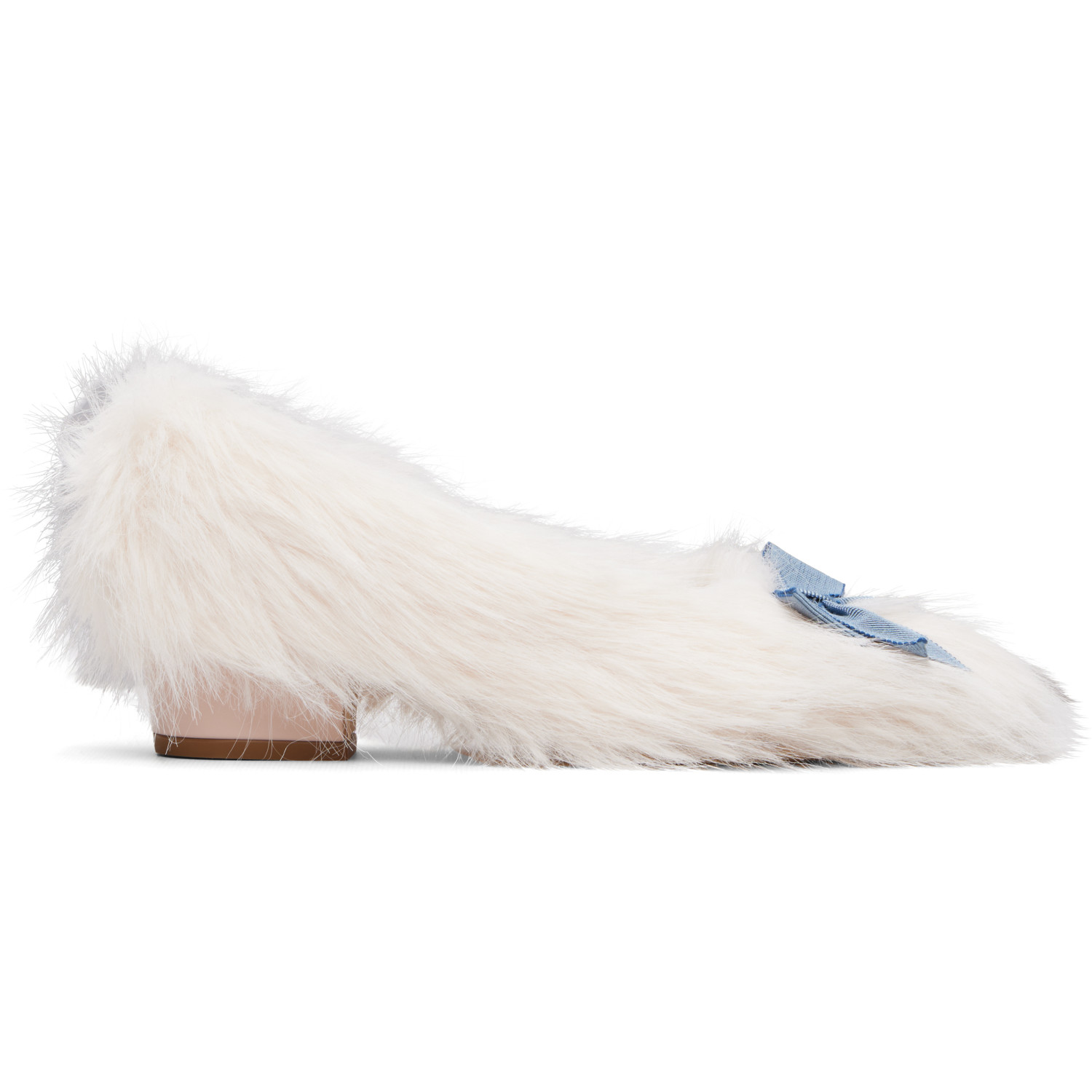 Sandy Liang Pink Furry Slipper 40 Heels
