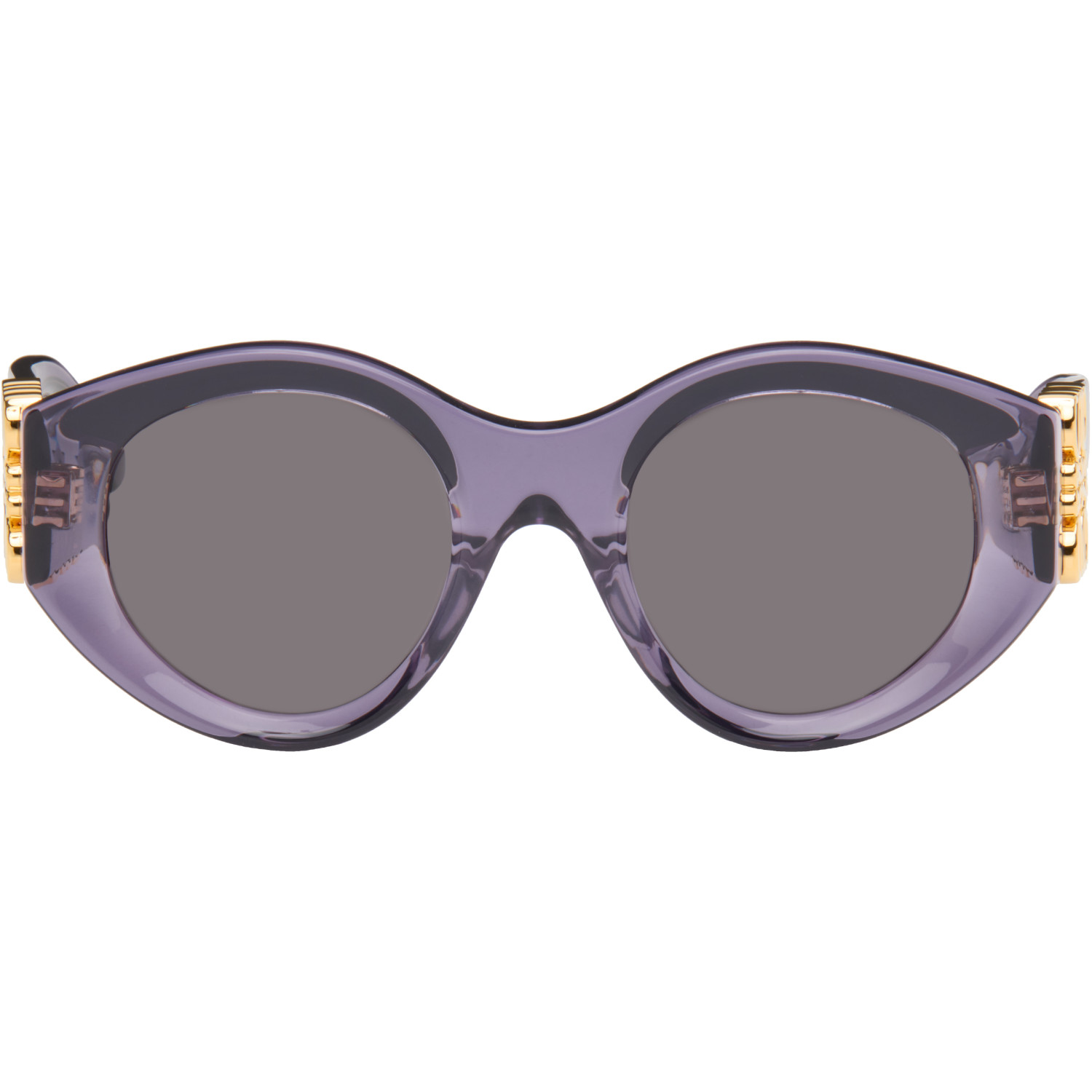 LOEWE Purple Maxi Anagram Butterfly Sunglasses