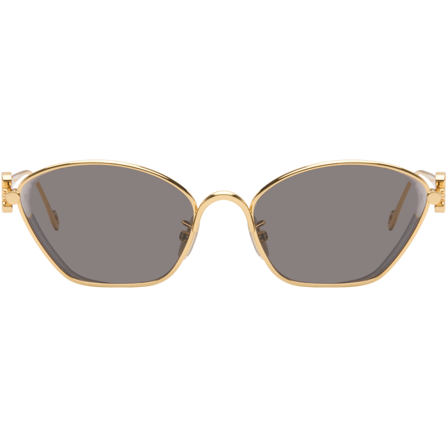 LOEWE Gold Anagram Hexagonal Sunglasses