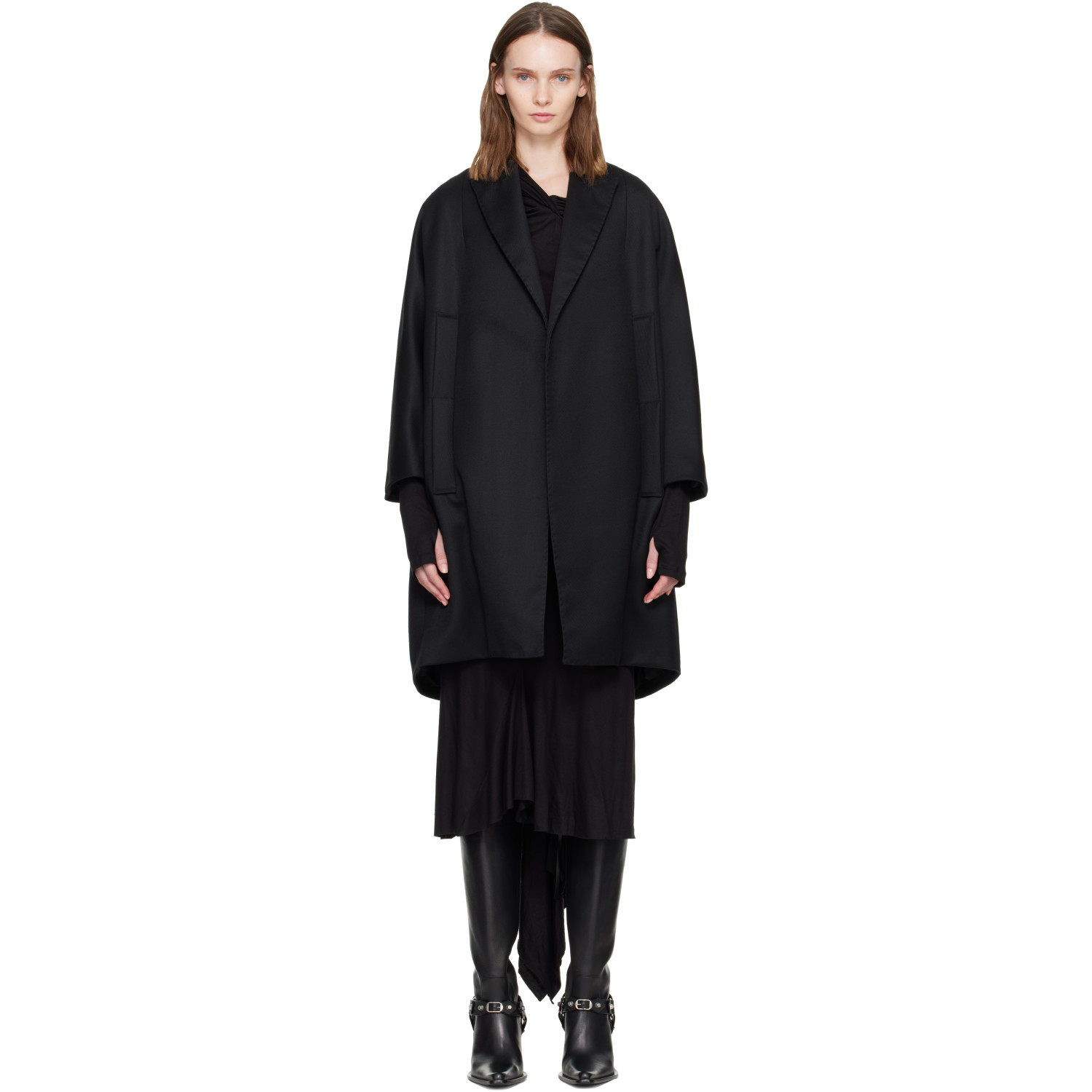 AARON ESH Black Cocoon Coat