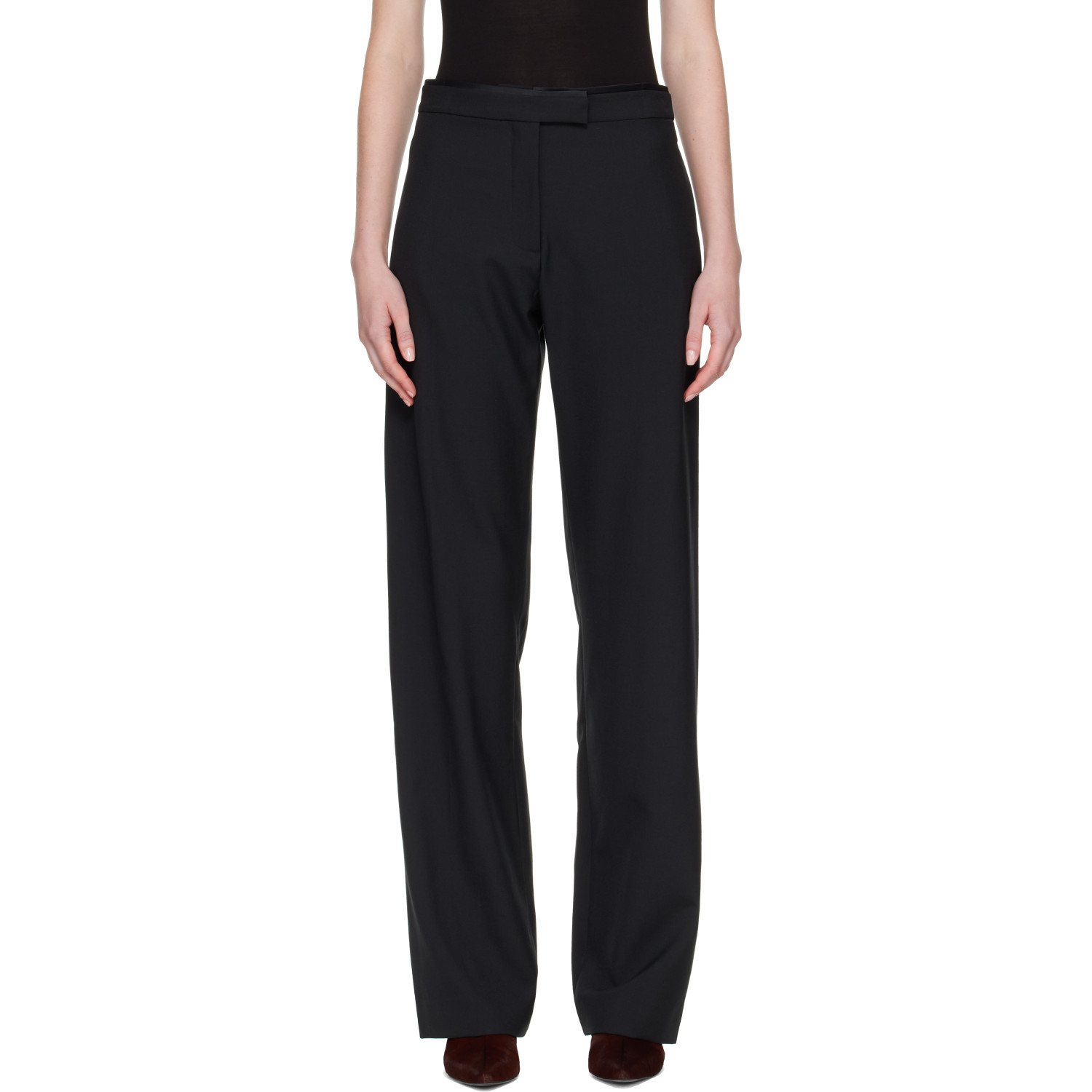 AARON ESH Black One Seam Trousers