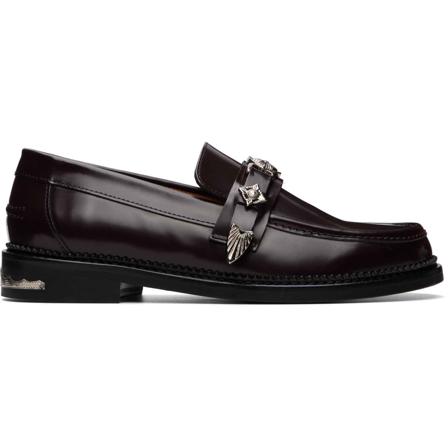 Toga Virilis SSENSE Exclusive Burgundy Polido Loafers