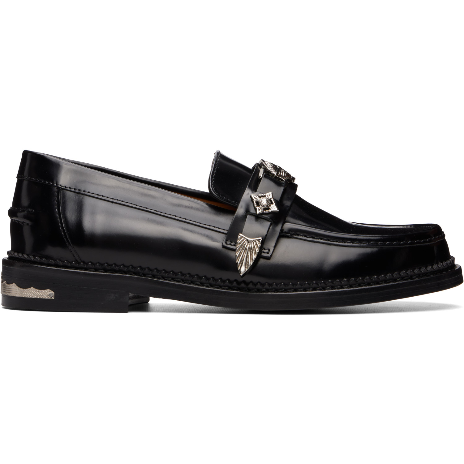 Toga Virilis Black Metal Loafers