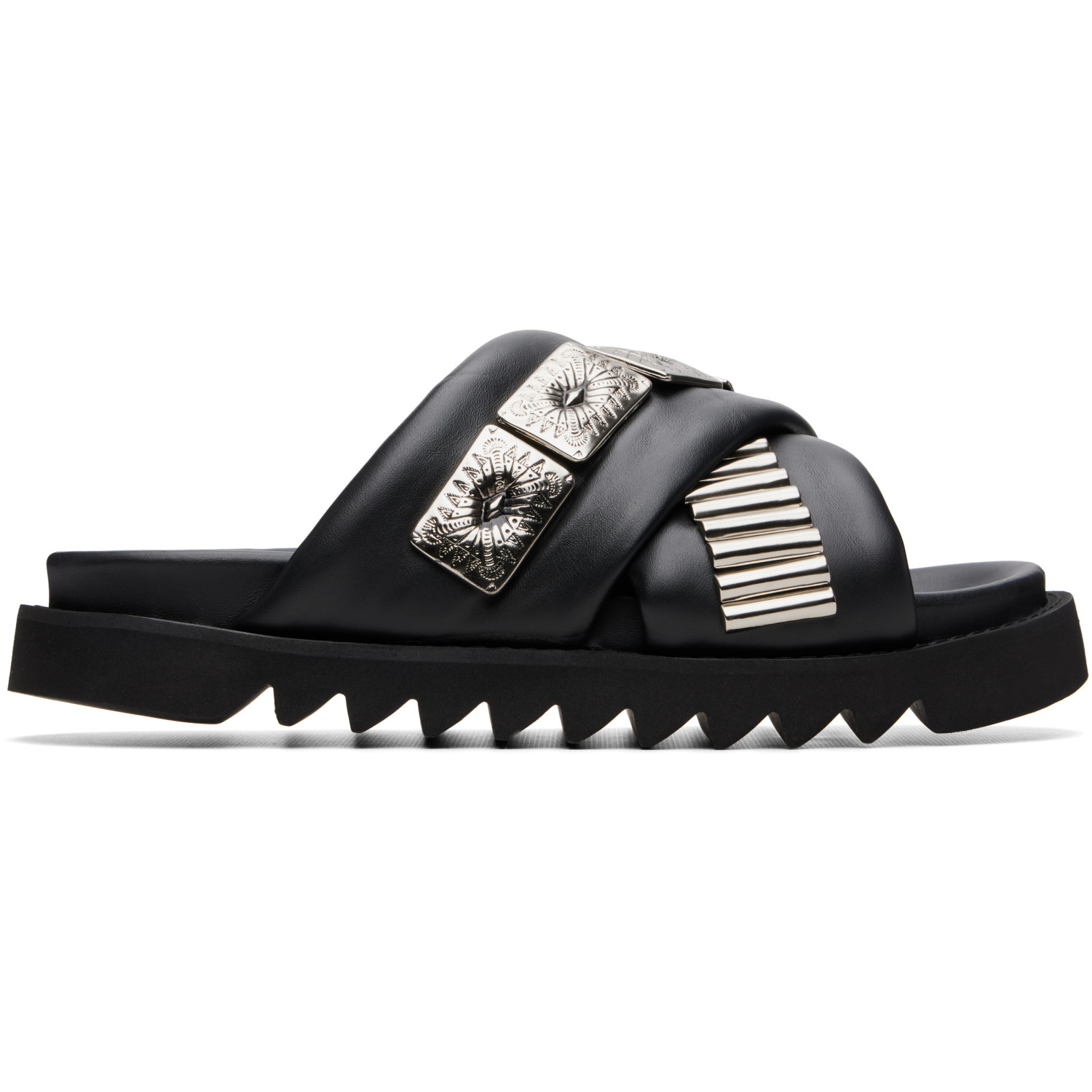 Toga Virilis SSSENSE Exclusive Black Leather Sandals