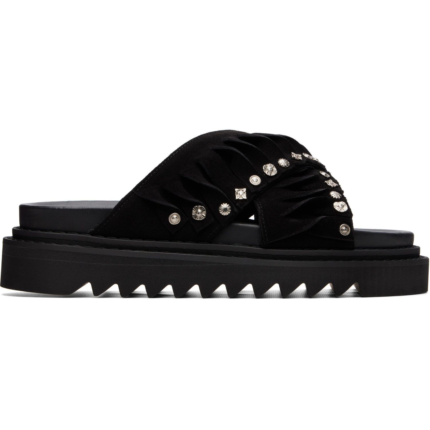 Toga Virilis Black Suede Sandals