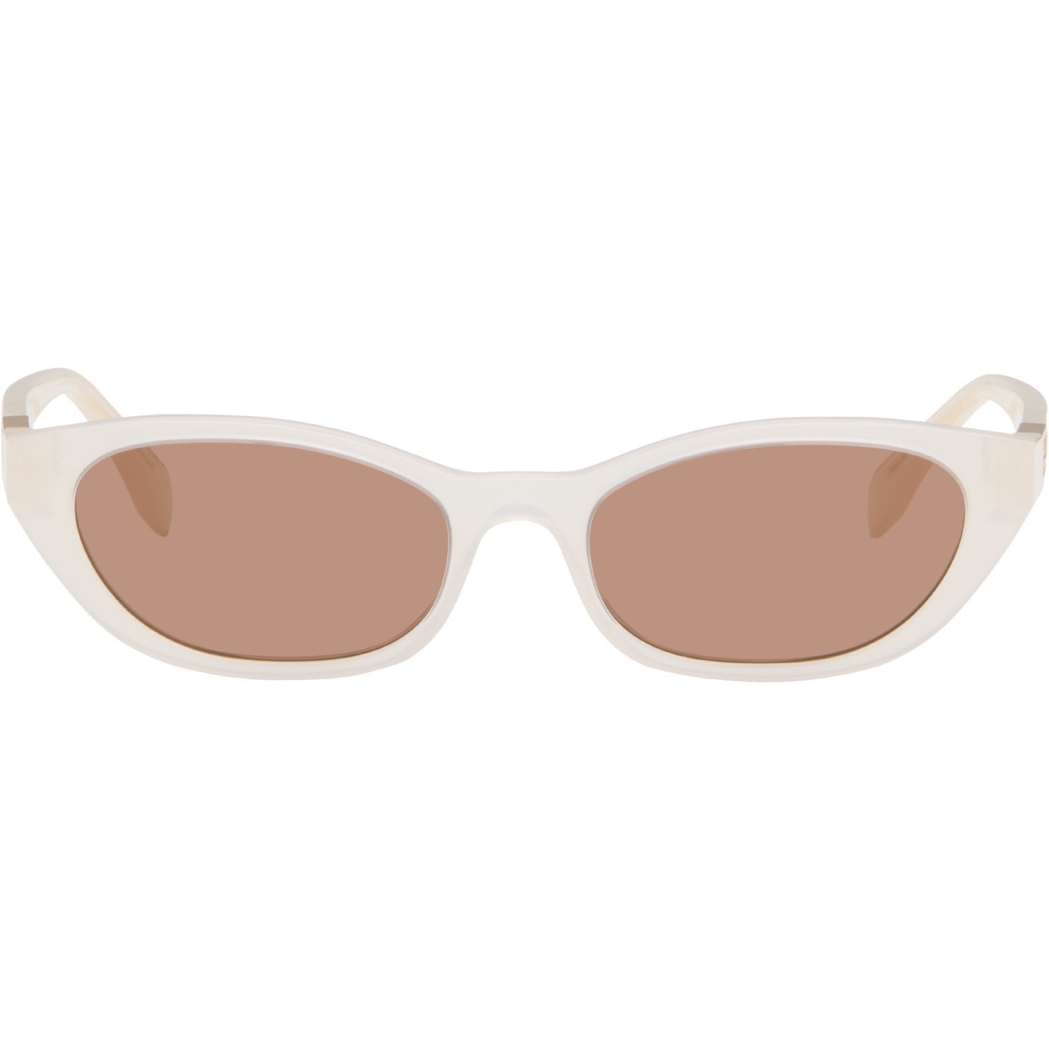 Fendi White Baguette Sunglasses