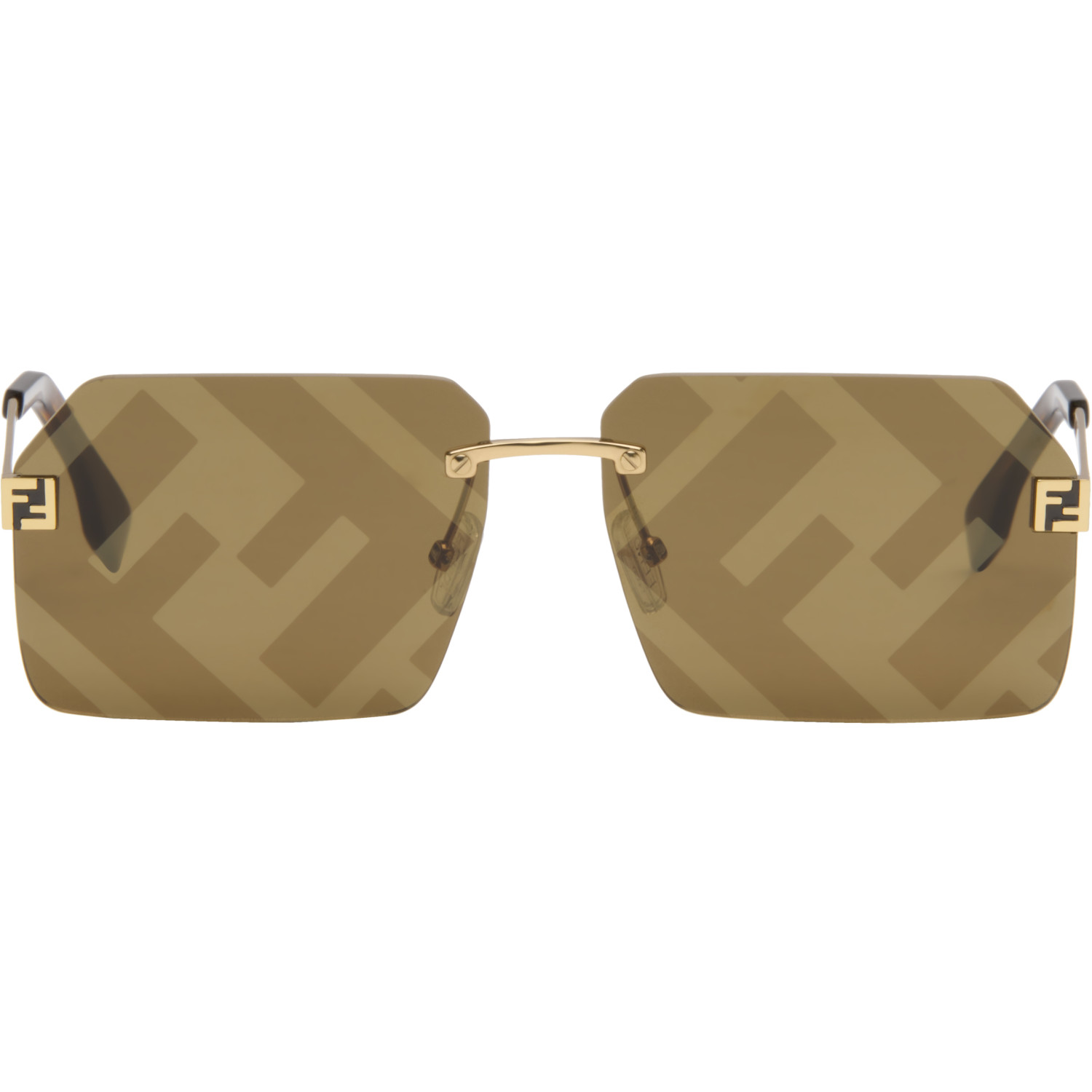 Fendi Gold Fendi Sky Sunglasses