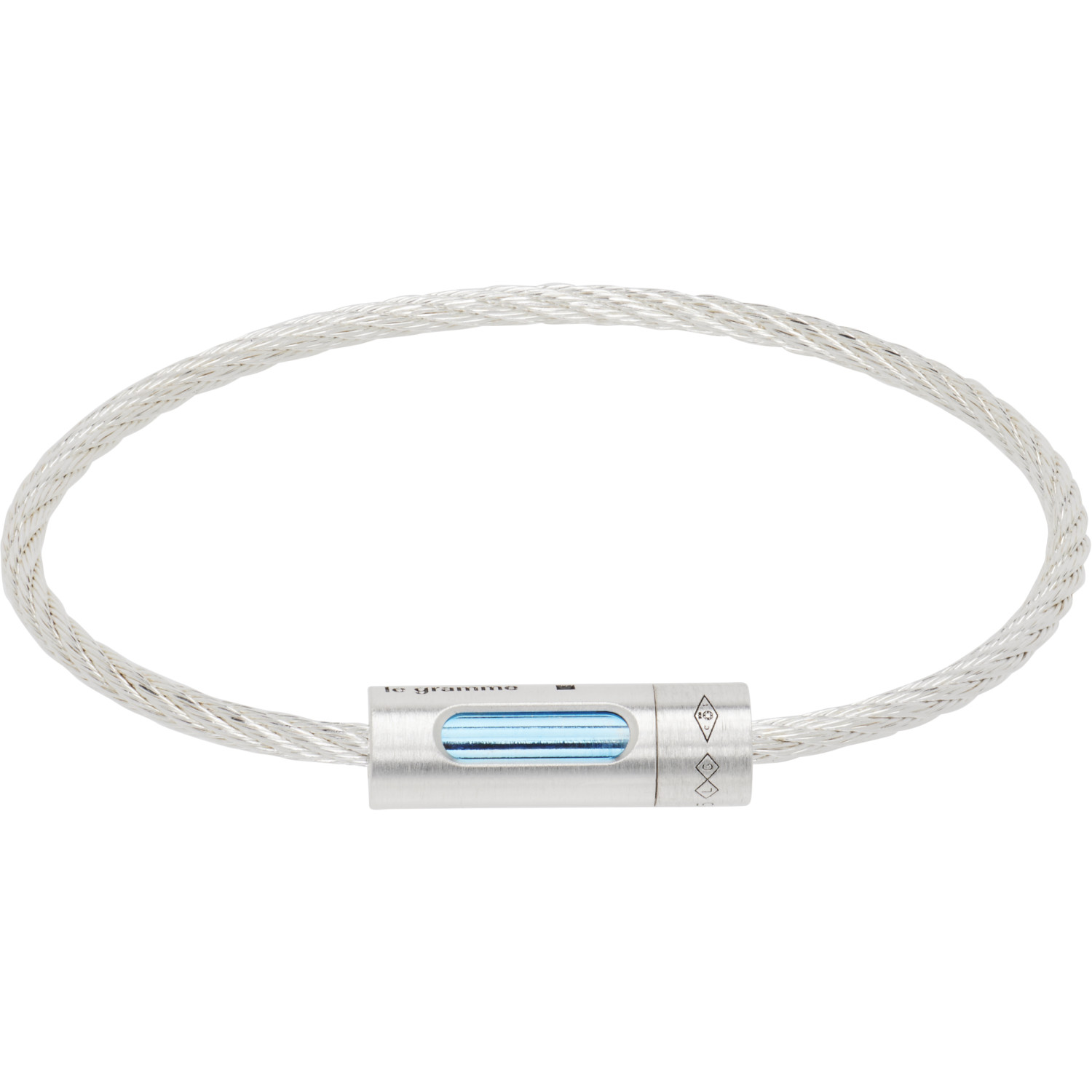 le gramme Tricolor Perforated Cable 'le 9g' Bracelet