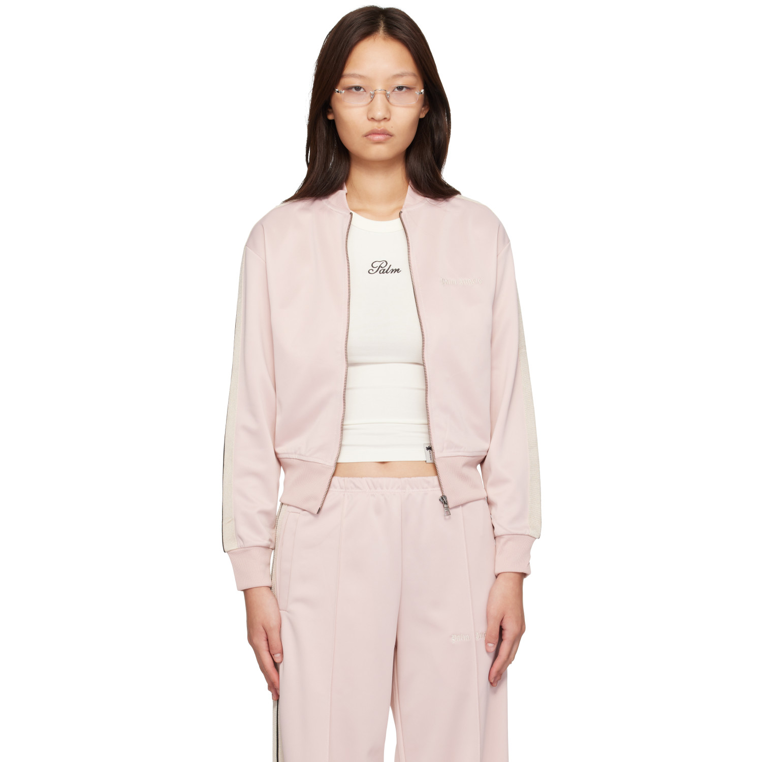 Palm Angels Pink Classic Logo Track Jacket