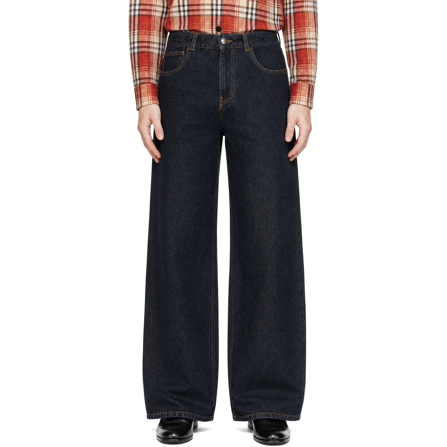 Palm Angels Blue Palm Stamp 5-Pocket Jeans