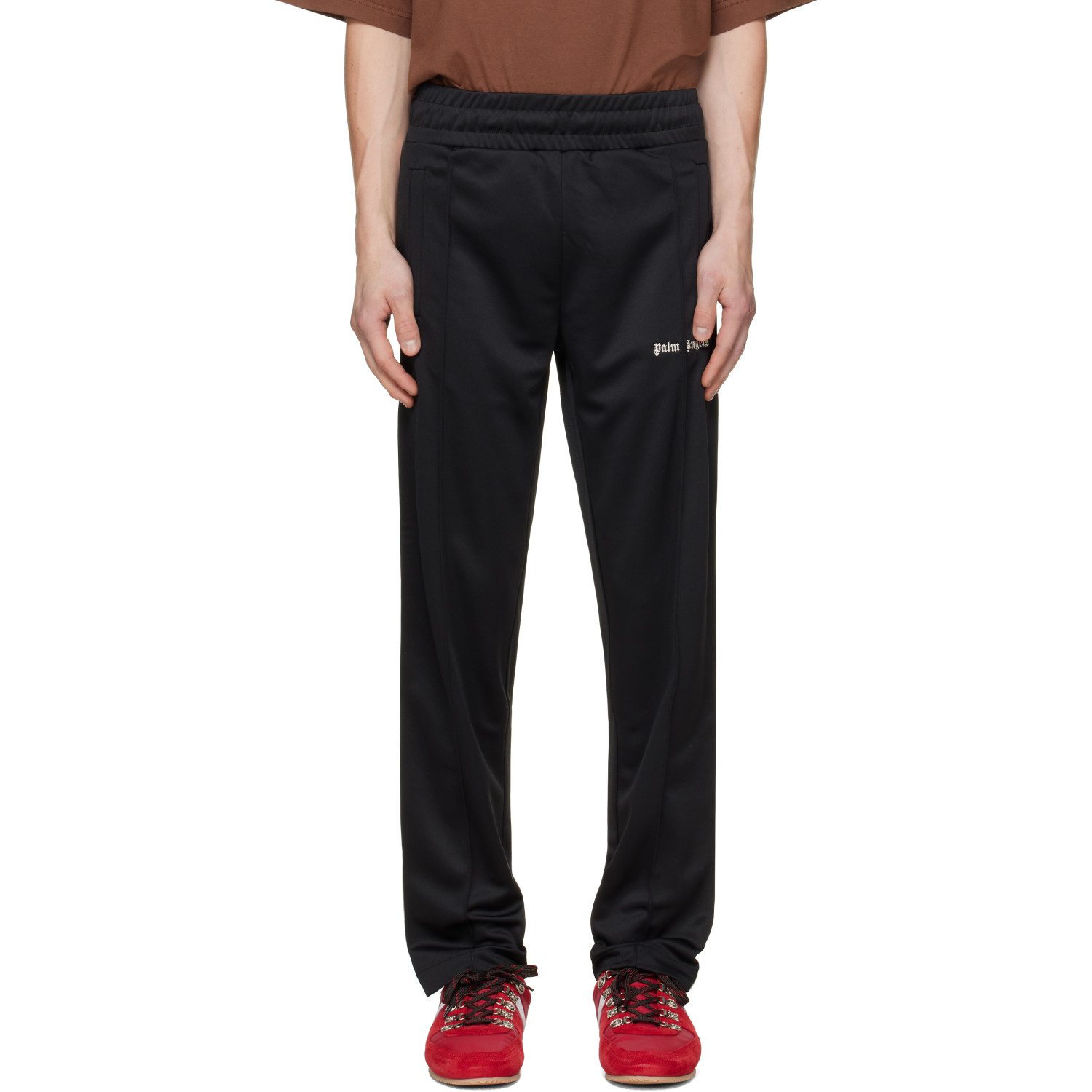 Palm Angels Black Classic Logo Track Pants