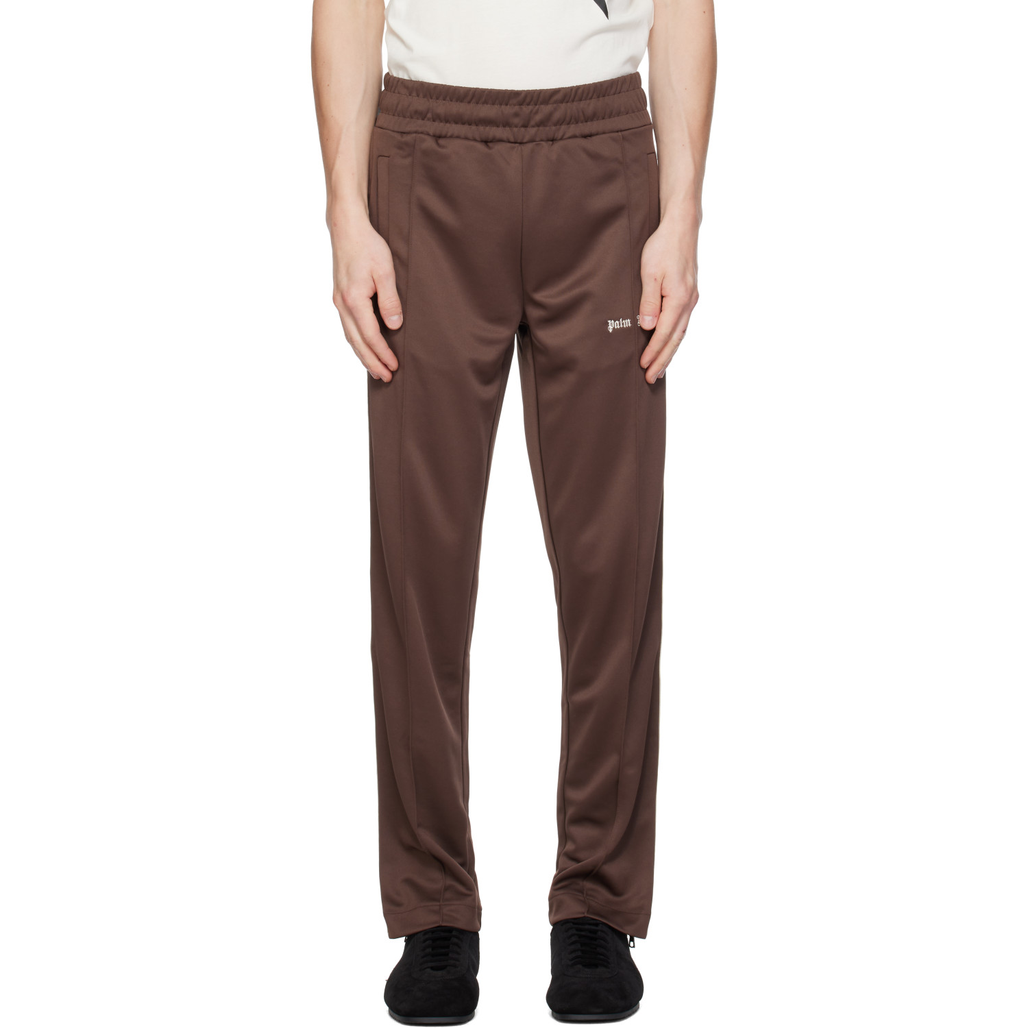 Palm Angels Brown Classic Logo Track Pants