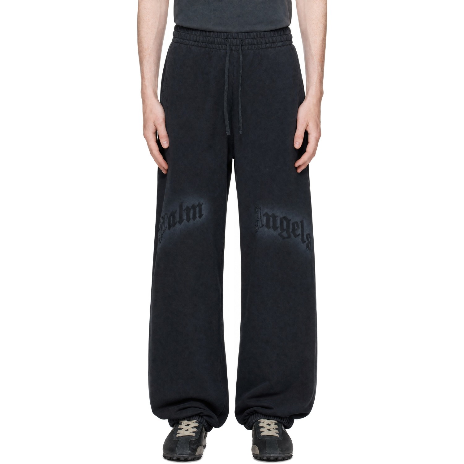 Palm Angels Gray Patch PA Baggy Sweatpants