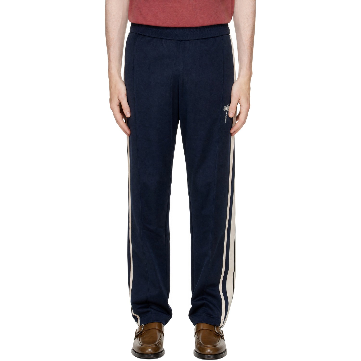 Palm Angels Navy Palm Tree Striped Track Pants