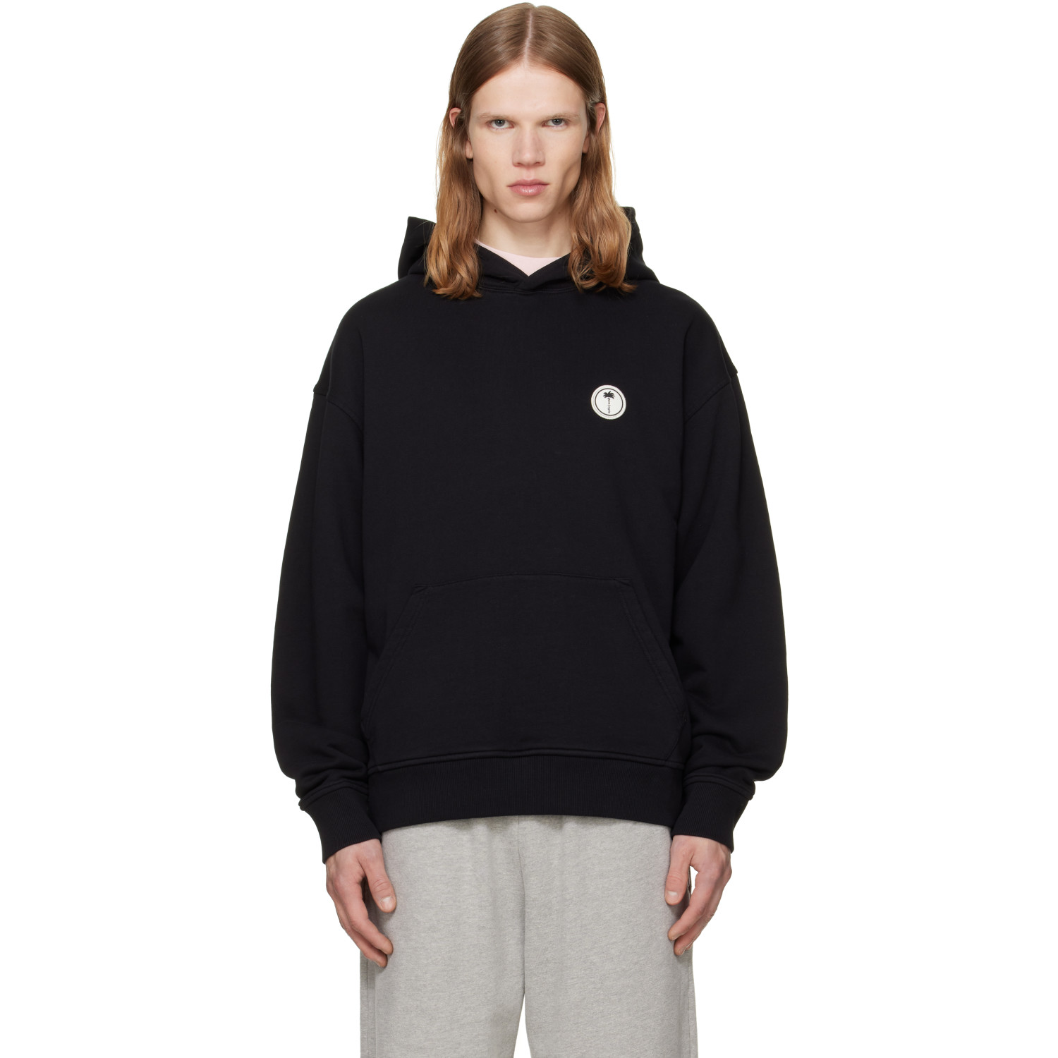 Palm Angels Black Palm Tree Regular Hoodie