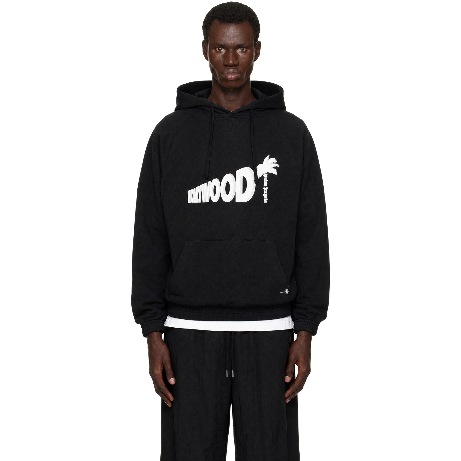 Palm Angels Black Sunset Blvd Palm Loose Hoodie